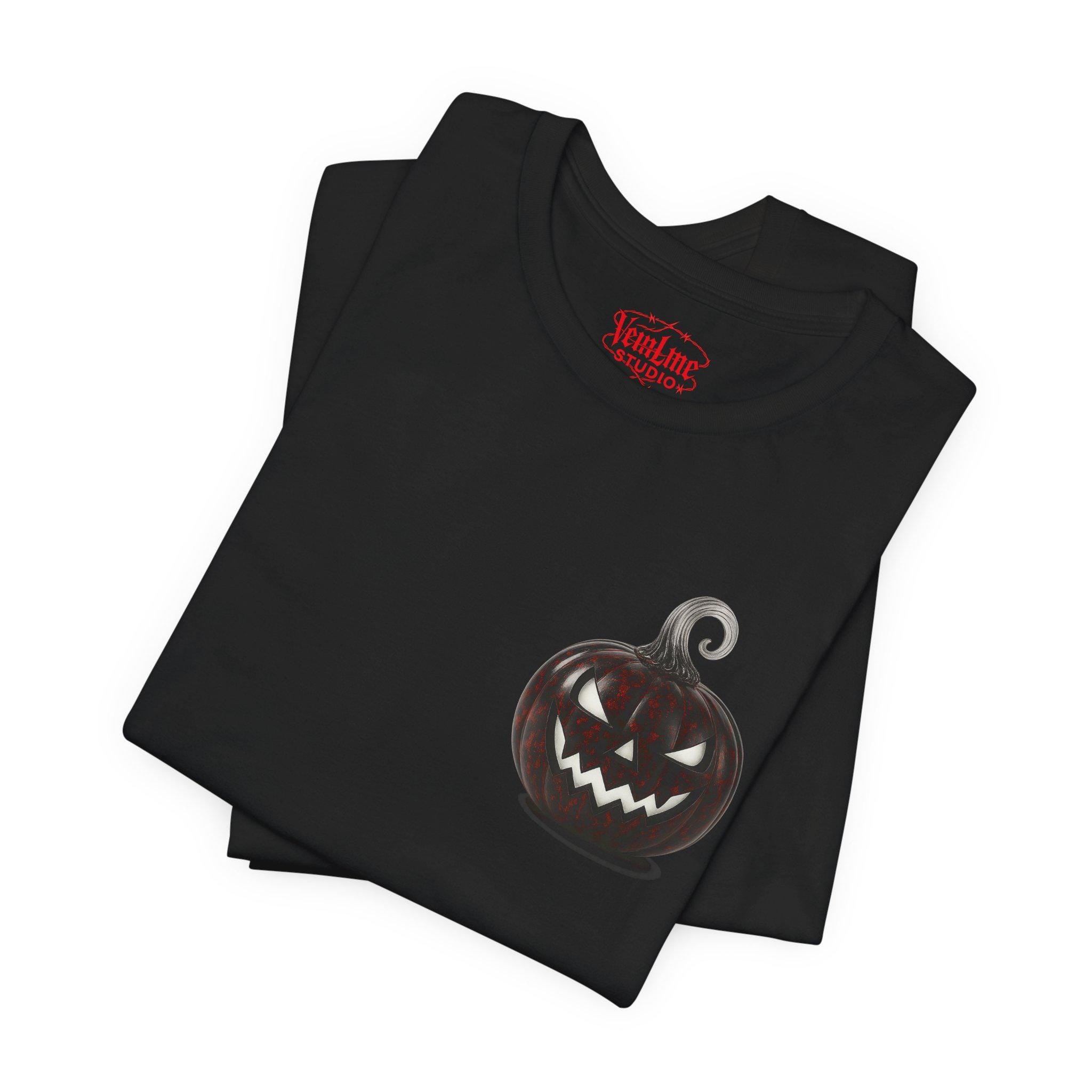 Halloween Pumpkin Graphic Tee: Spooky Fall Fashion VeinLine Studio