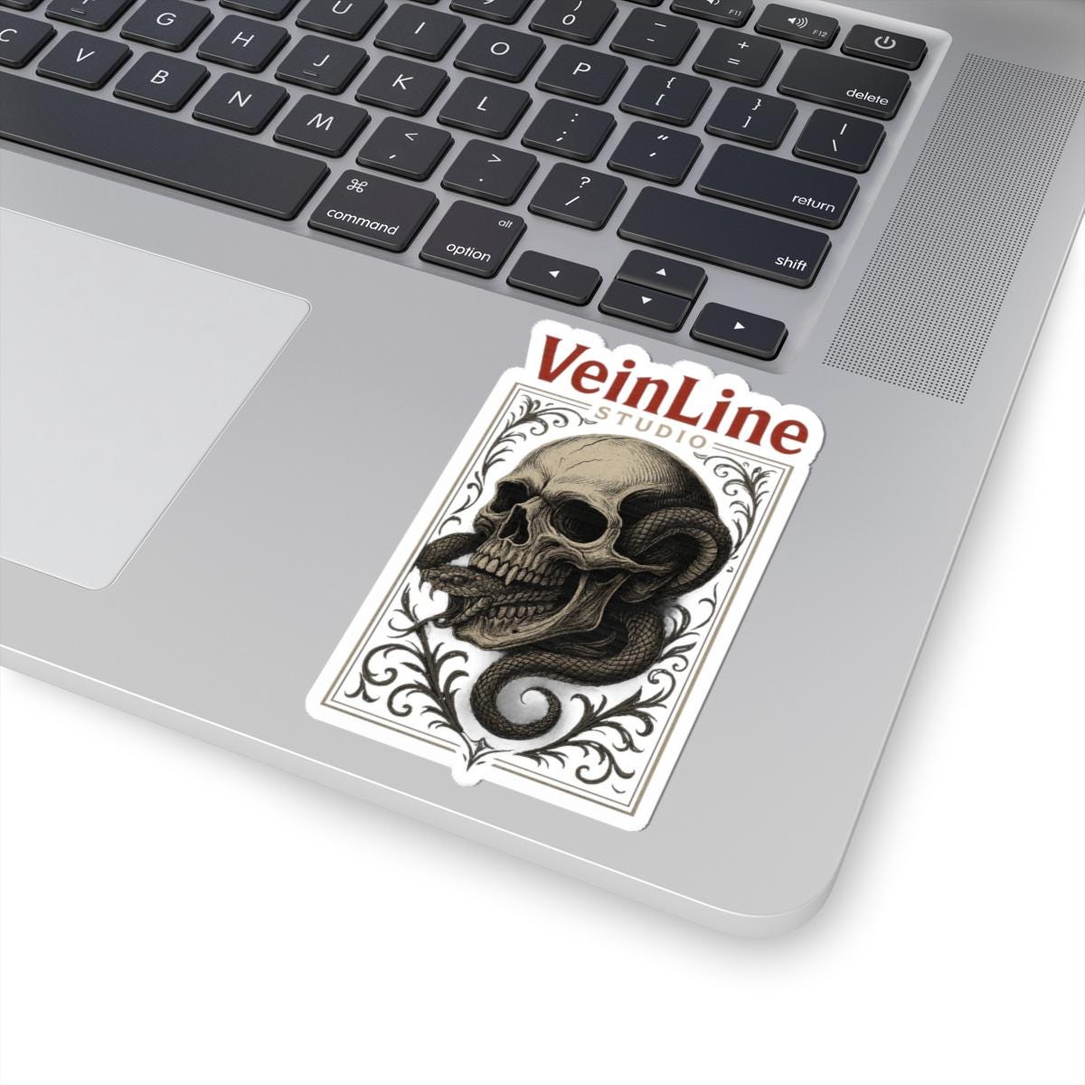 Gothic Skull Sticker – Dark Art Decal VeinLine Studio