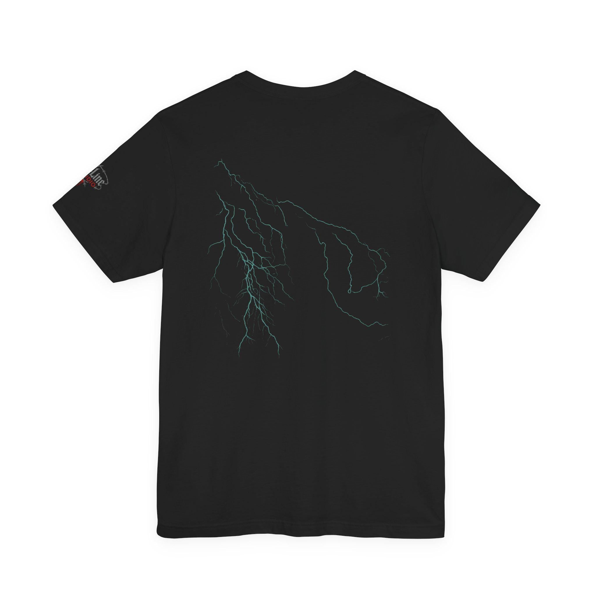 Logo Lightning Graphic Tee: Unisex Cotton Short Sleeve Shirt VeinLine Studio