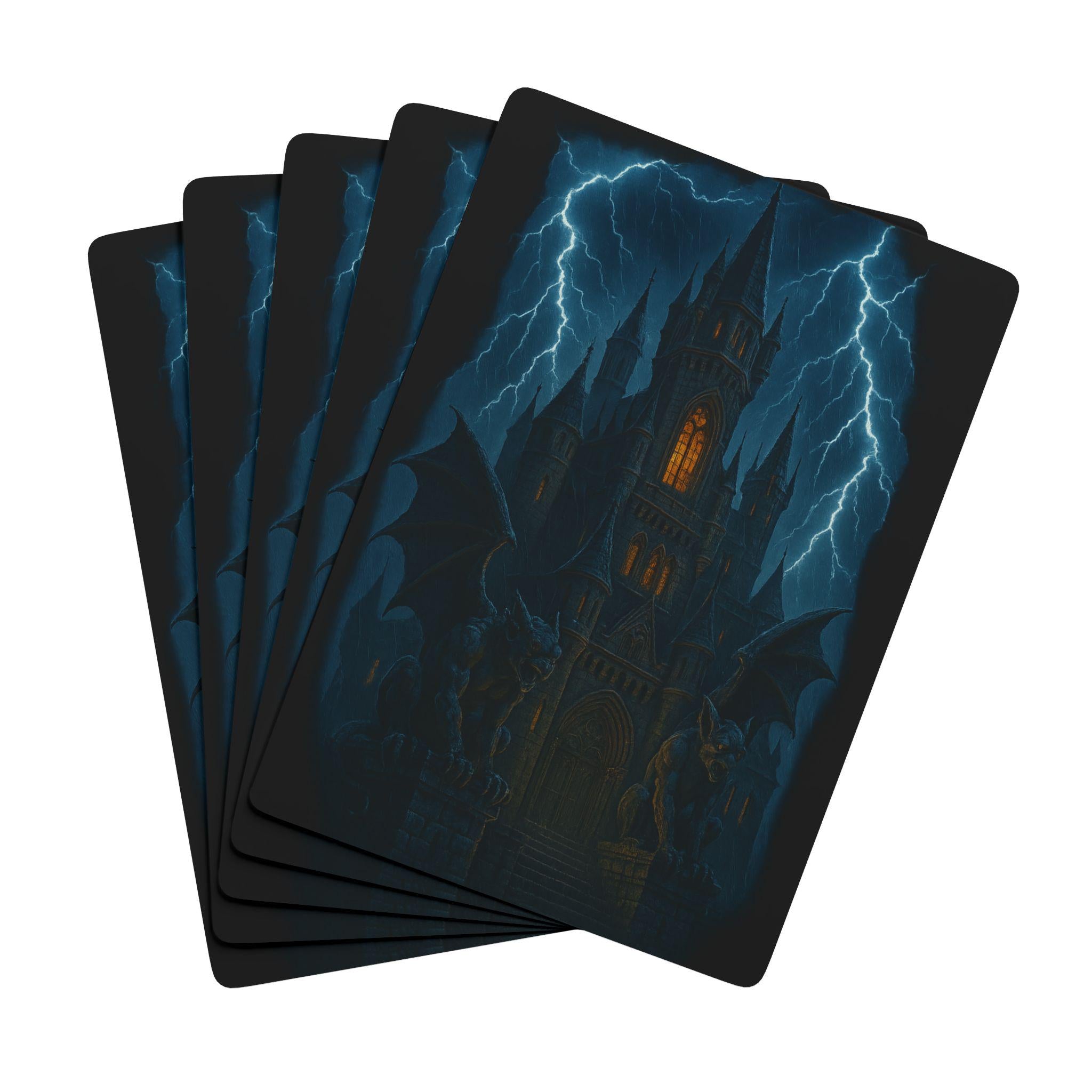 Mystical Poker Playing Cards: Dark Castle Design Spooky Deck VeinLine Studio