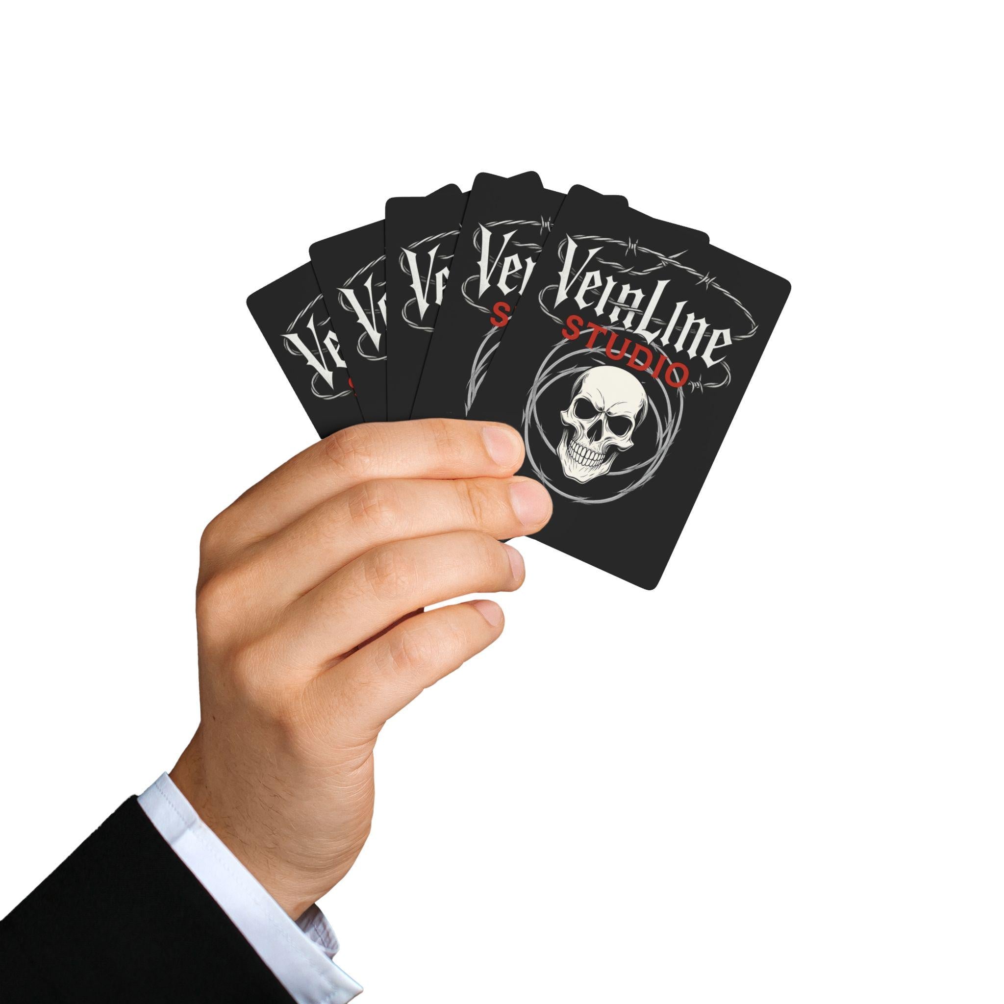 Skull Playing Cards VeinLine Studio