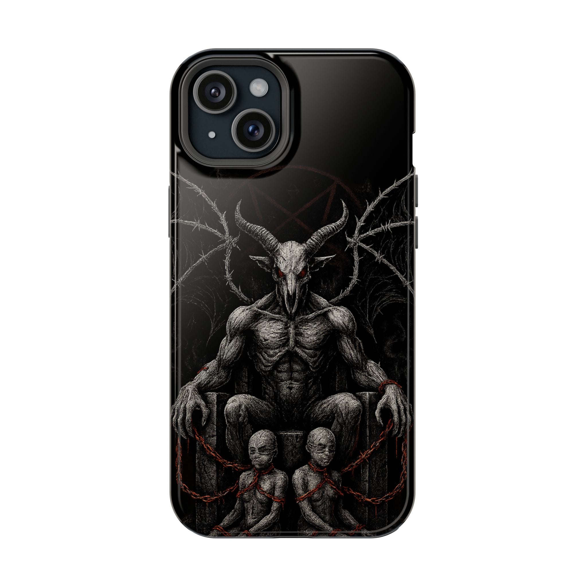 Baphomet Demon Phone Case — Gothic Impact-Resistant iPhone Cover