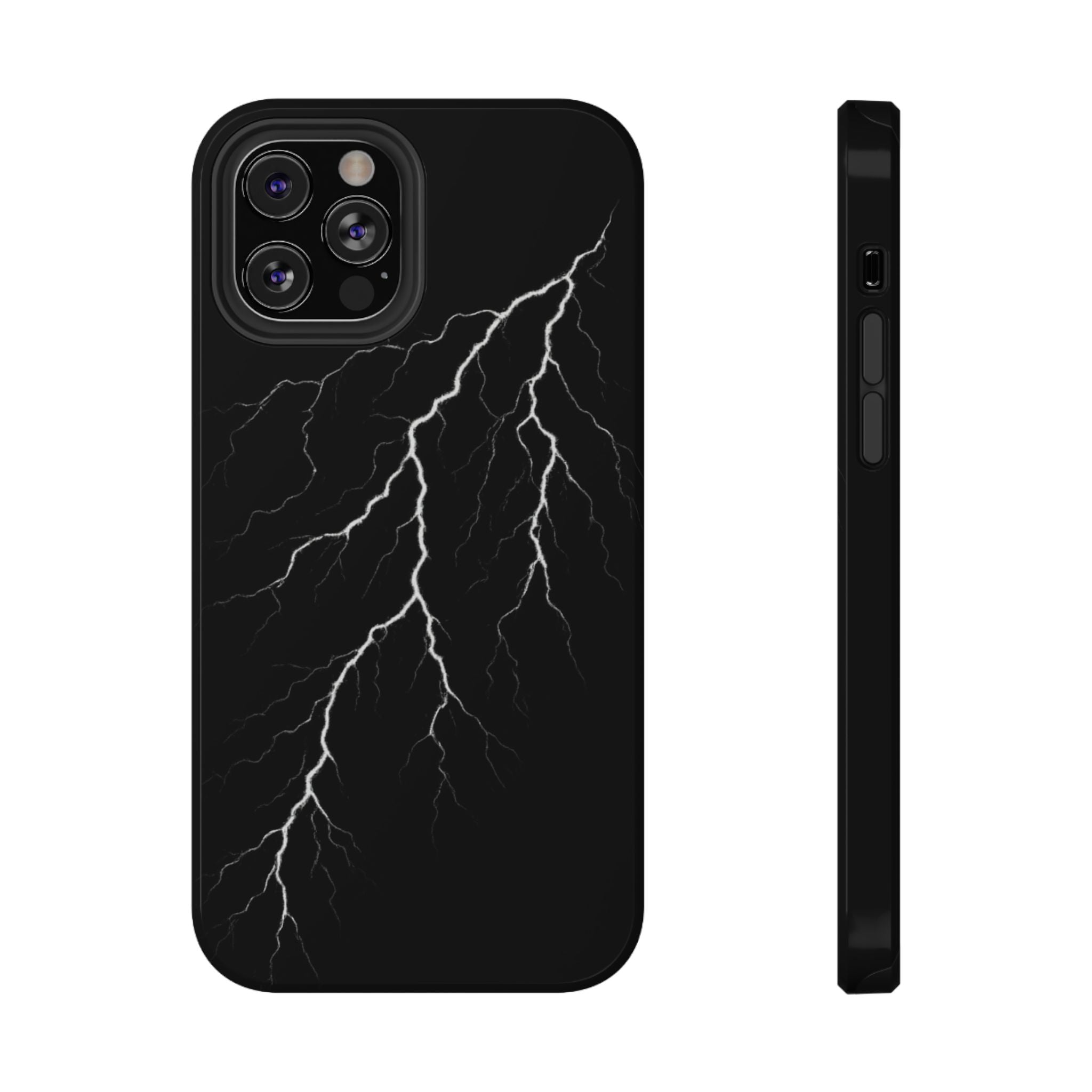 Black Lightning Phone Case – Impact‑Resistant Protective Cover