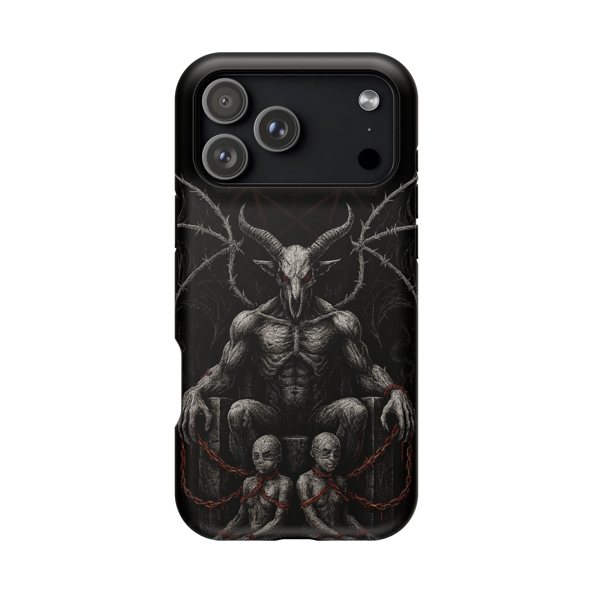 Baphomet Demon Phone Case — Gothic Impact-Resistant iPhone Cover