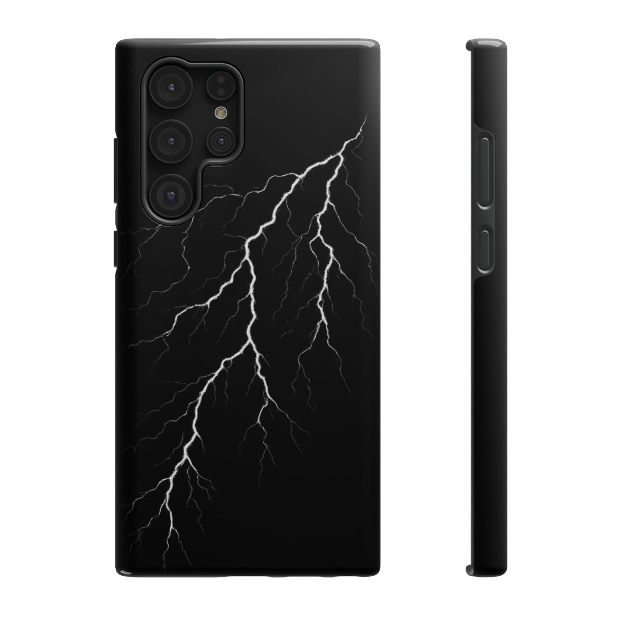 Black Lightning Phone Case – Impact‑Resistant Protective Cover