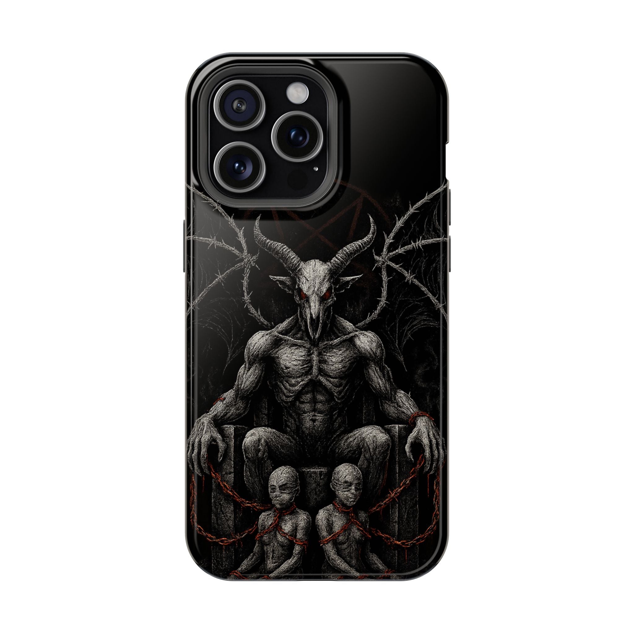 Baphomet Demon Phone Case — Gothic Impact-Resistant iPhone Cover
