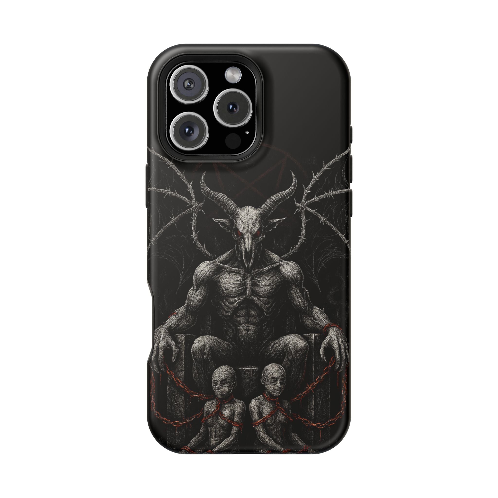 Baphomet Demon Phone Case — Gothic Impact-Resistant iPhone Cover