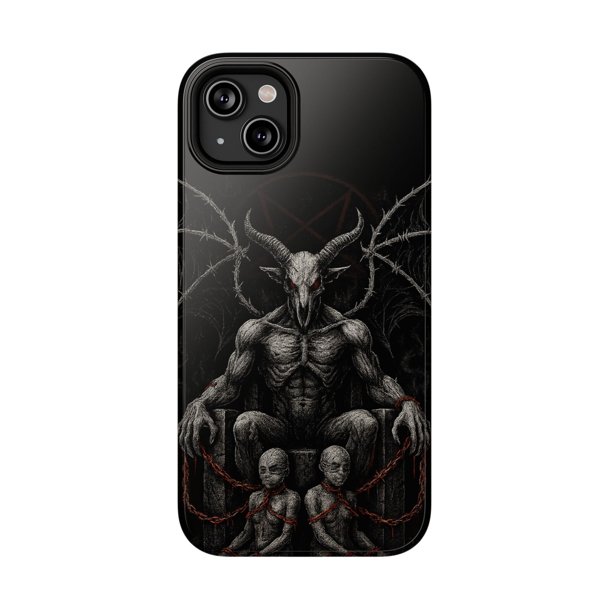 Baphomet Demon Phone Case — Gothic Impact-Resistant iPhone Cover