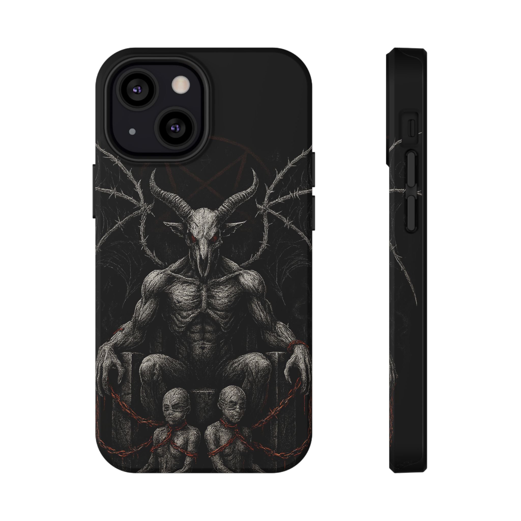 Baphomet Demon Phone Case — Gothic Impact-Resistant iPhone Cover