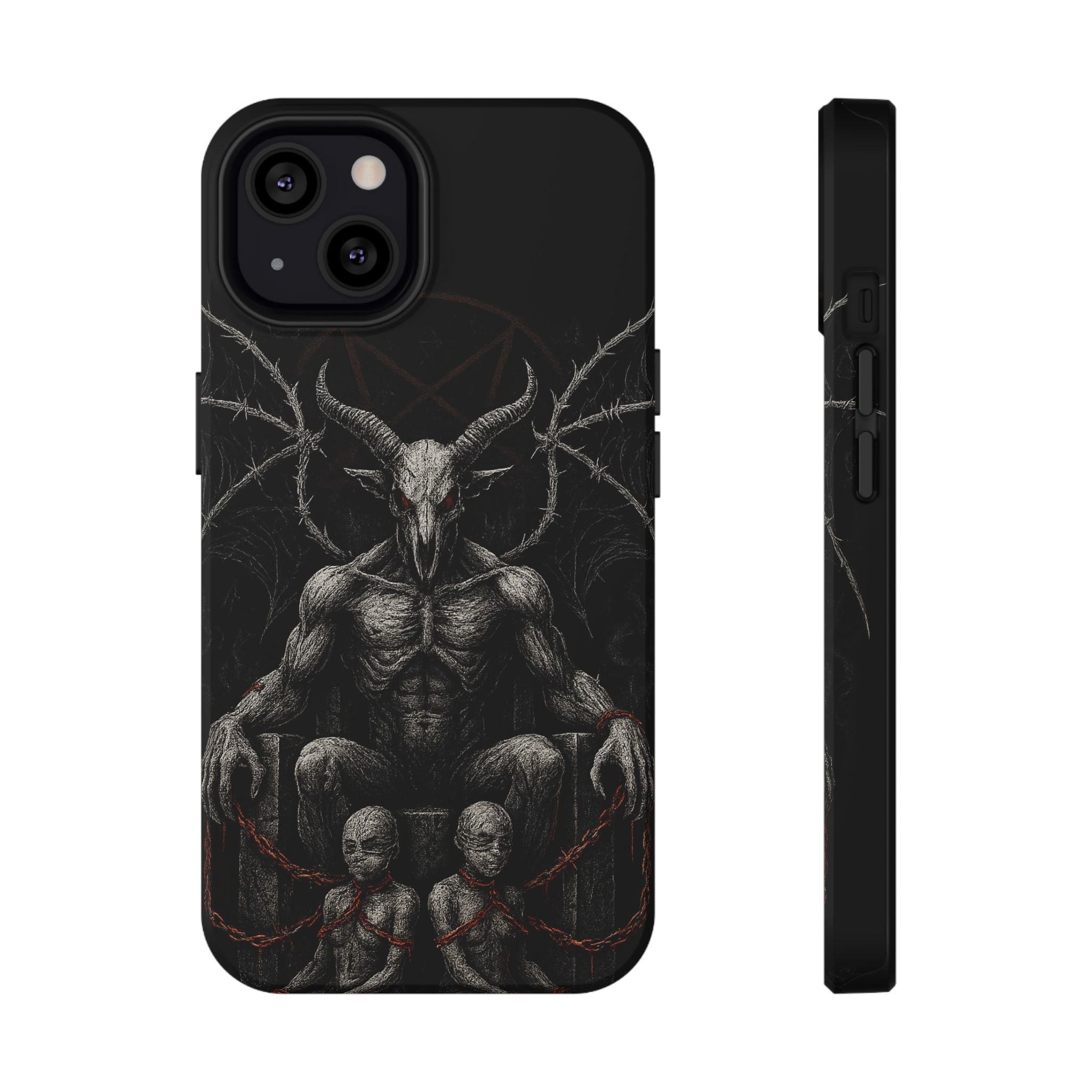 Baphomet Demon Phone Case — Gothic Impact-Resistant iPhone Cover