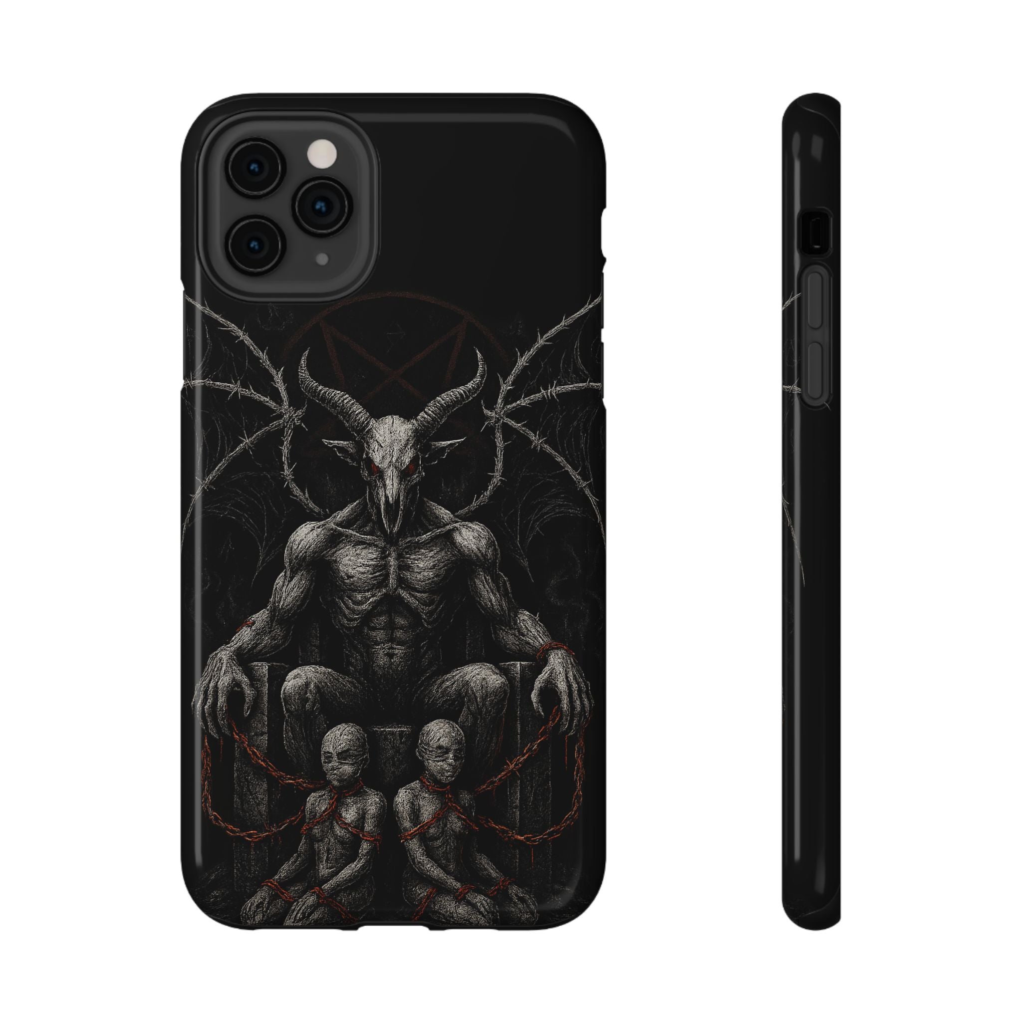 Baphomet Demon Phone Case — Gothic Impact-Resistant iPhone Cover