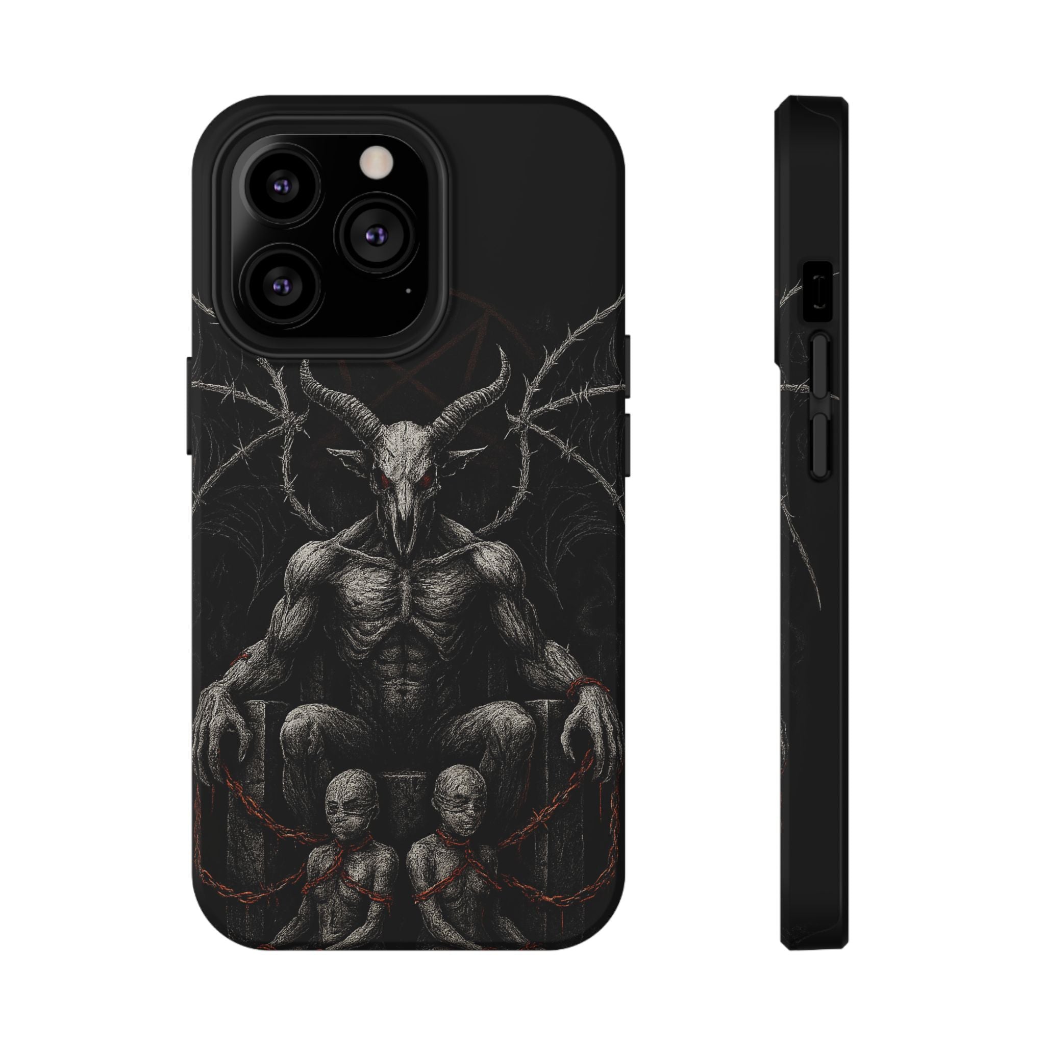 Baphomet Demon Phone Case — Gothic Impact-Resistant iPhone Cover