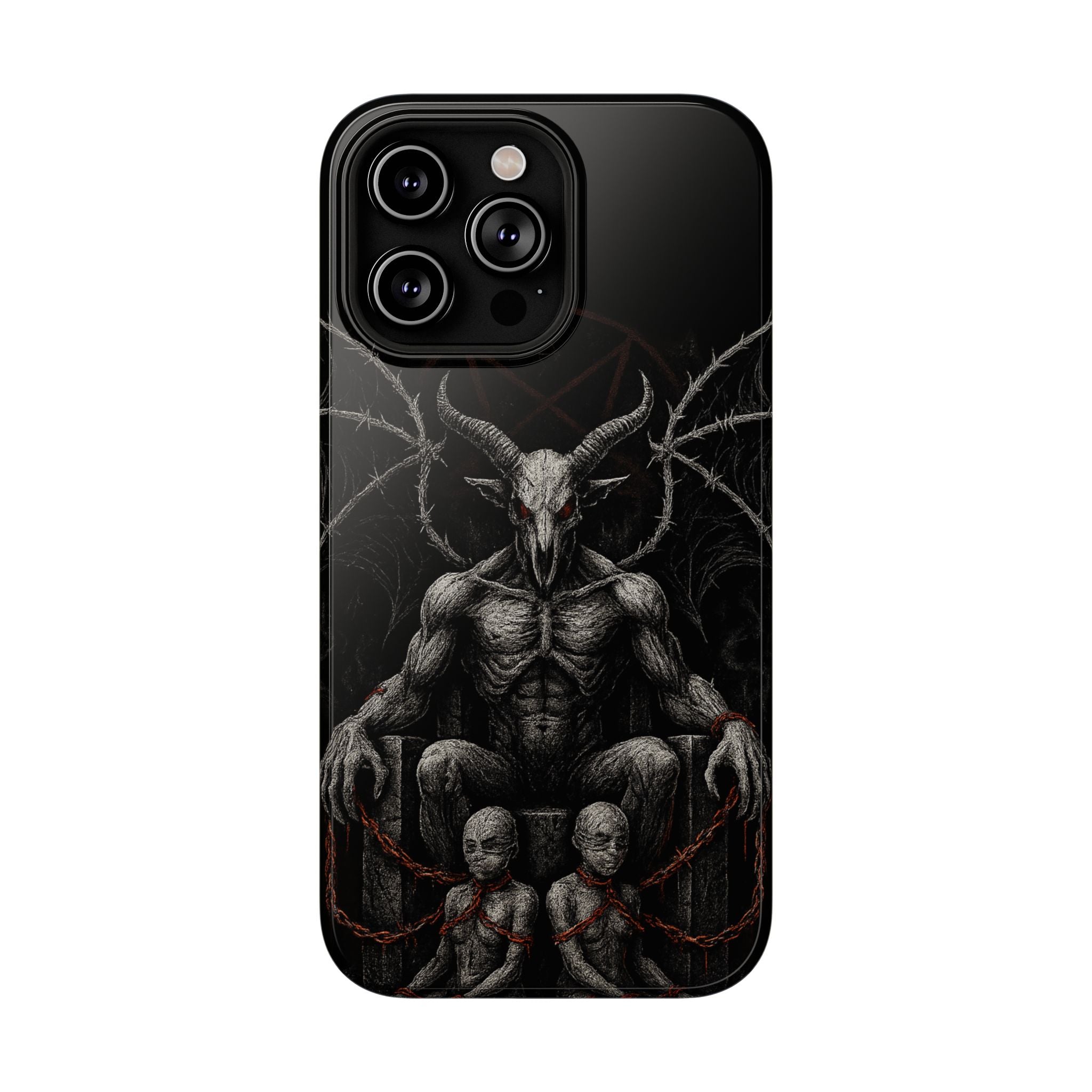 Baphomet Demon Phone Case — Gothic Impact-Resistant iPhone Cover