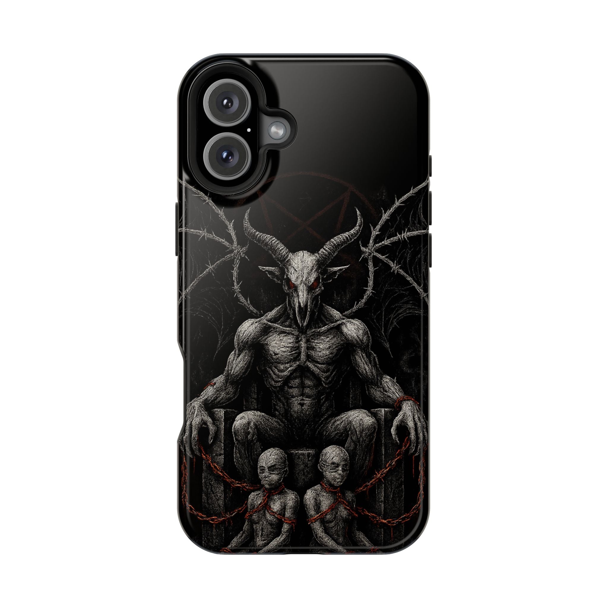 Baphomet Demon Phone Case — Gothic Impact-Resistant iPhone Cover