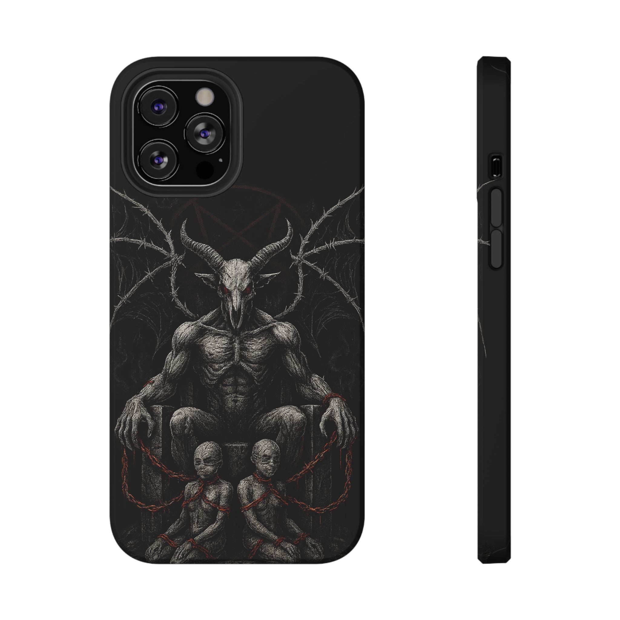 Baphomet Demon Phone Case — Gothic Impact-Resistant iPhone Cover