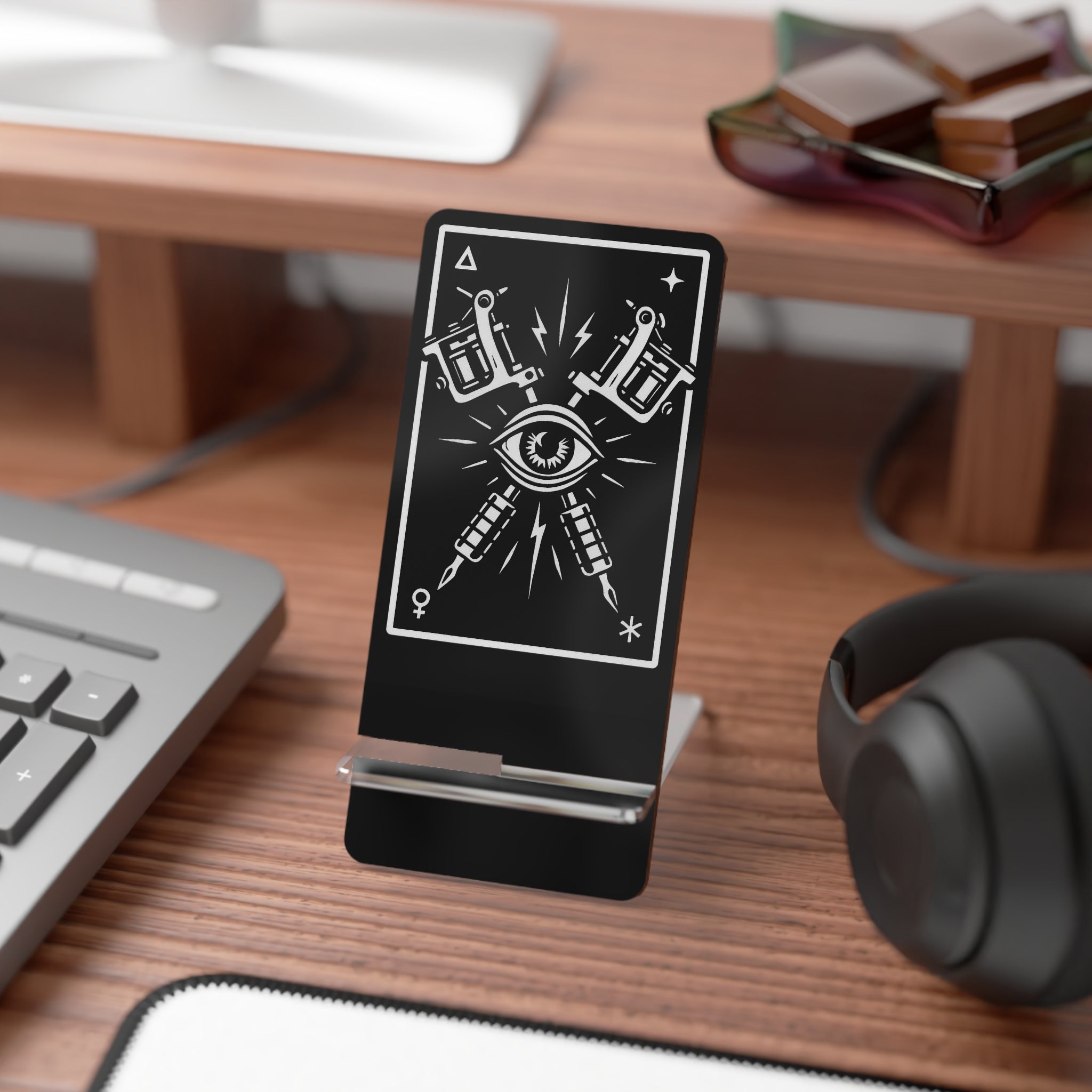 Acrylic Phone Stand — Mystic Tarot Eye Design