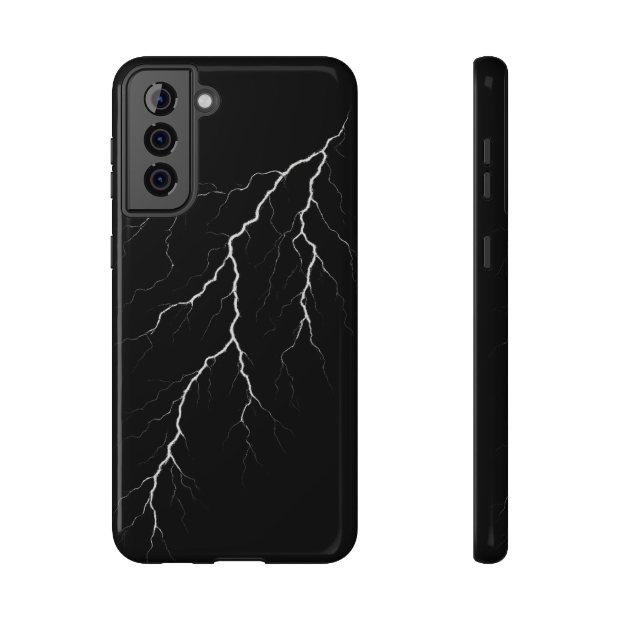 Black Lightning Phone Case – Impact‑Resistant Protective Cover