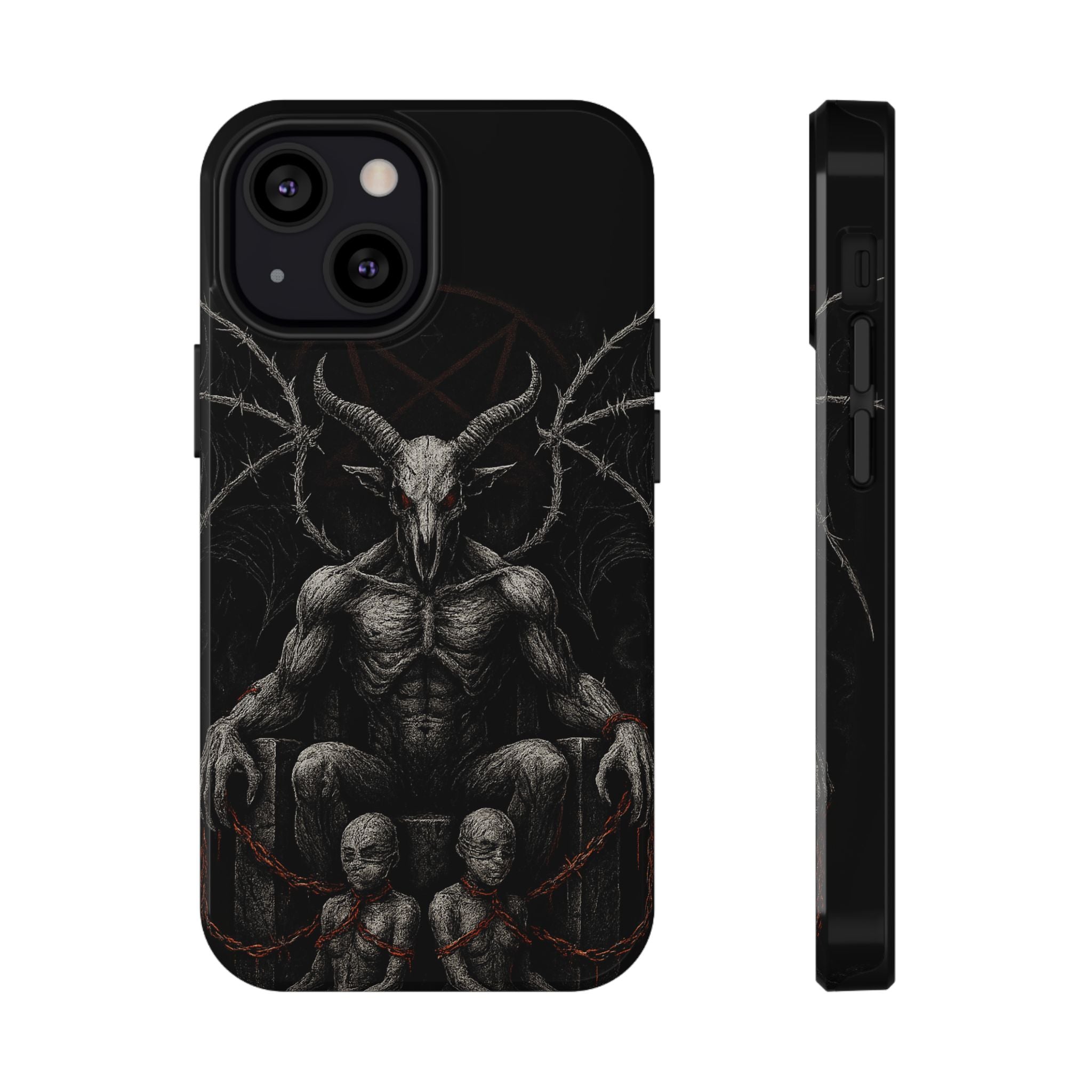 Baphomet Demon Phone Case — Gothic Impact-Resistant iPhone Cover