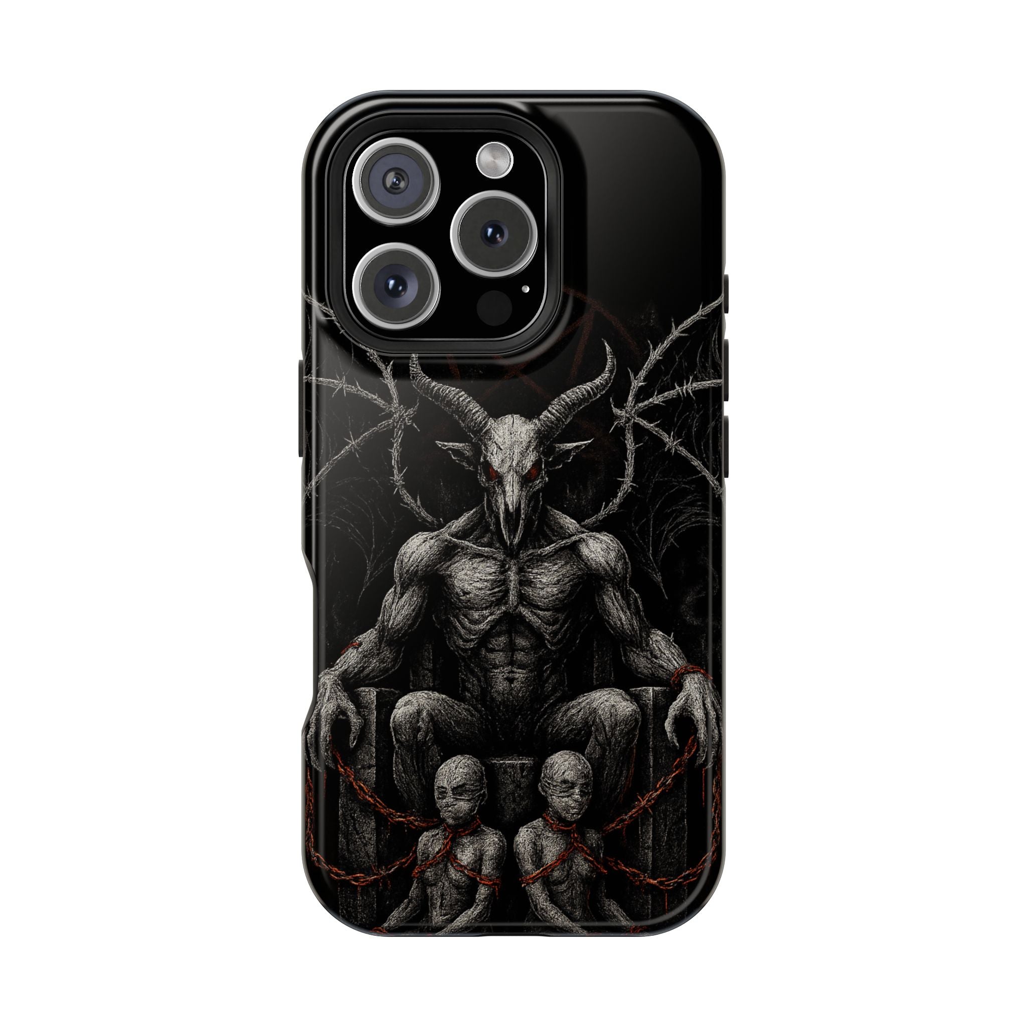 Baphomet Demon Phone Case — Gothic Impact-Resistant iPhone Cover