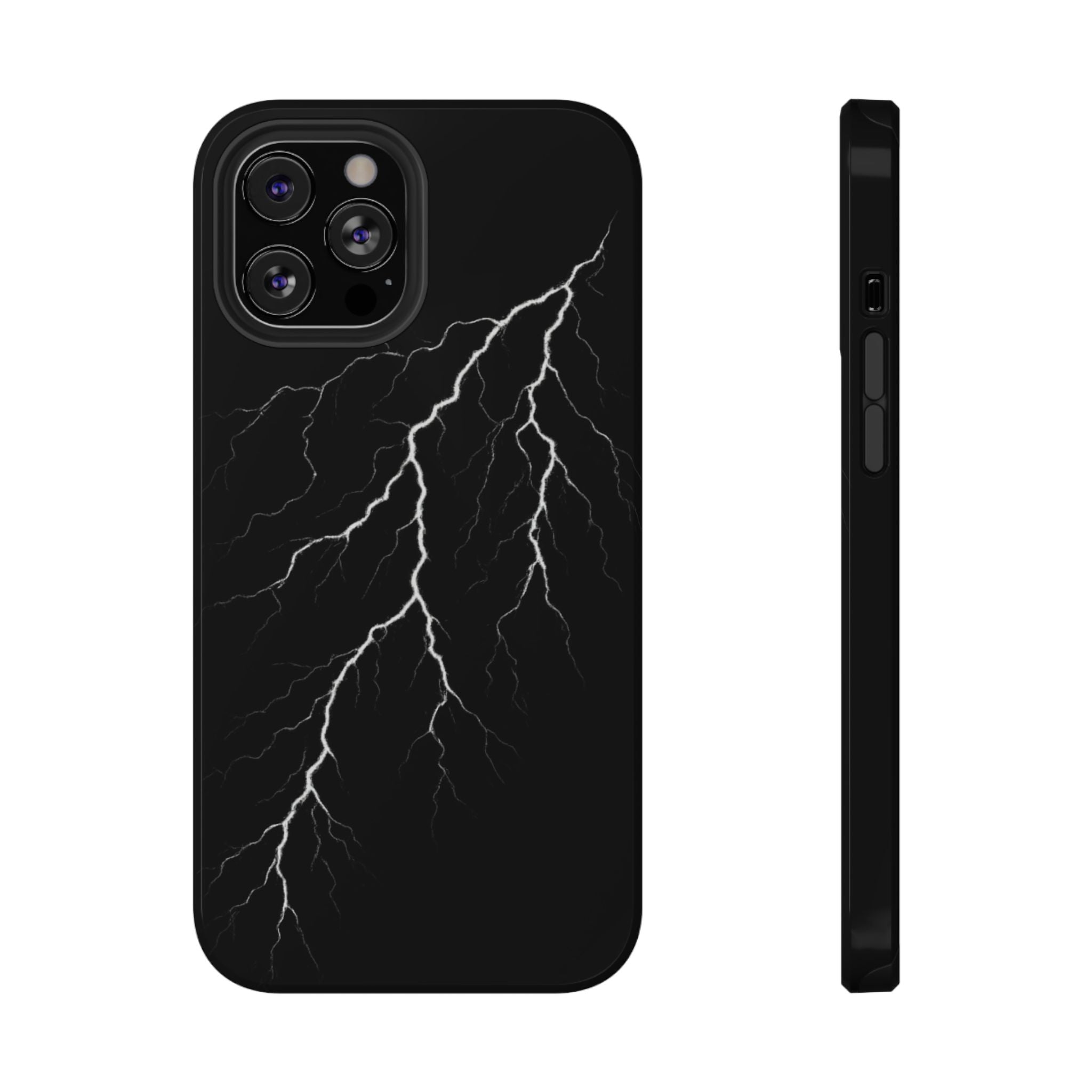 Black Lightning Phone Case – Impact‑Resistant Protective Cover