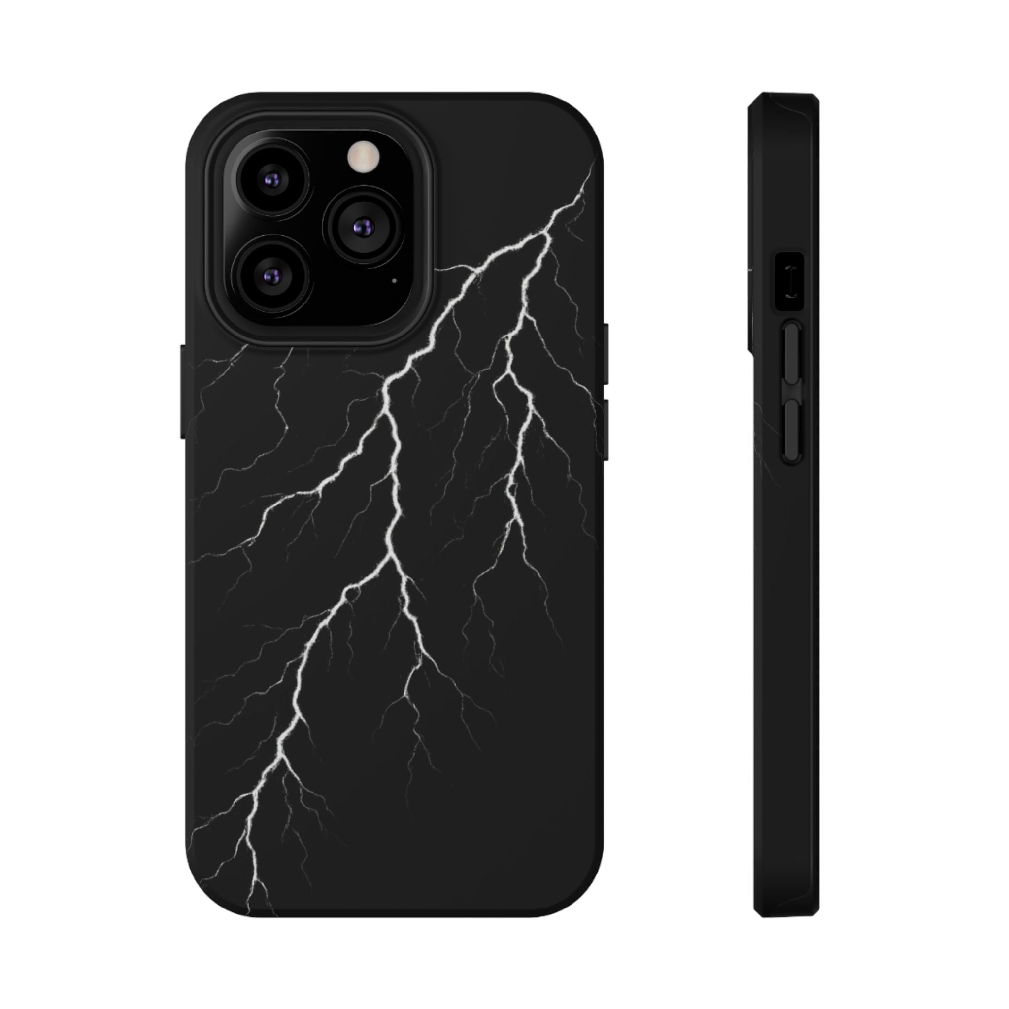 Black Lightning Phone Case – Impact‑Resistant Protective Cover