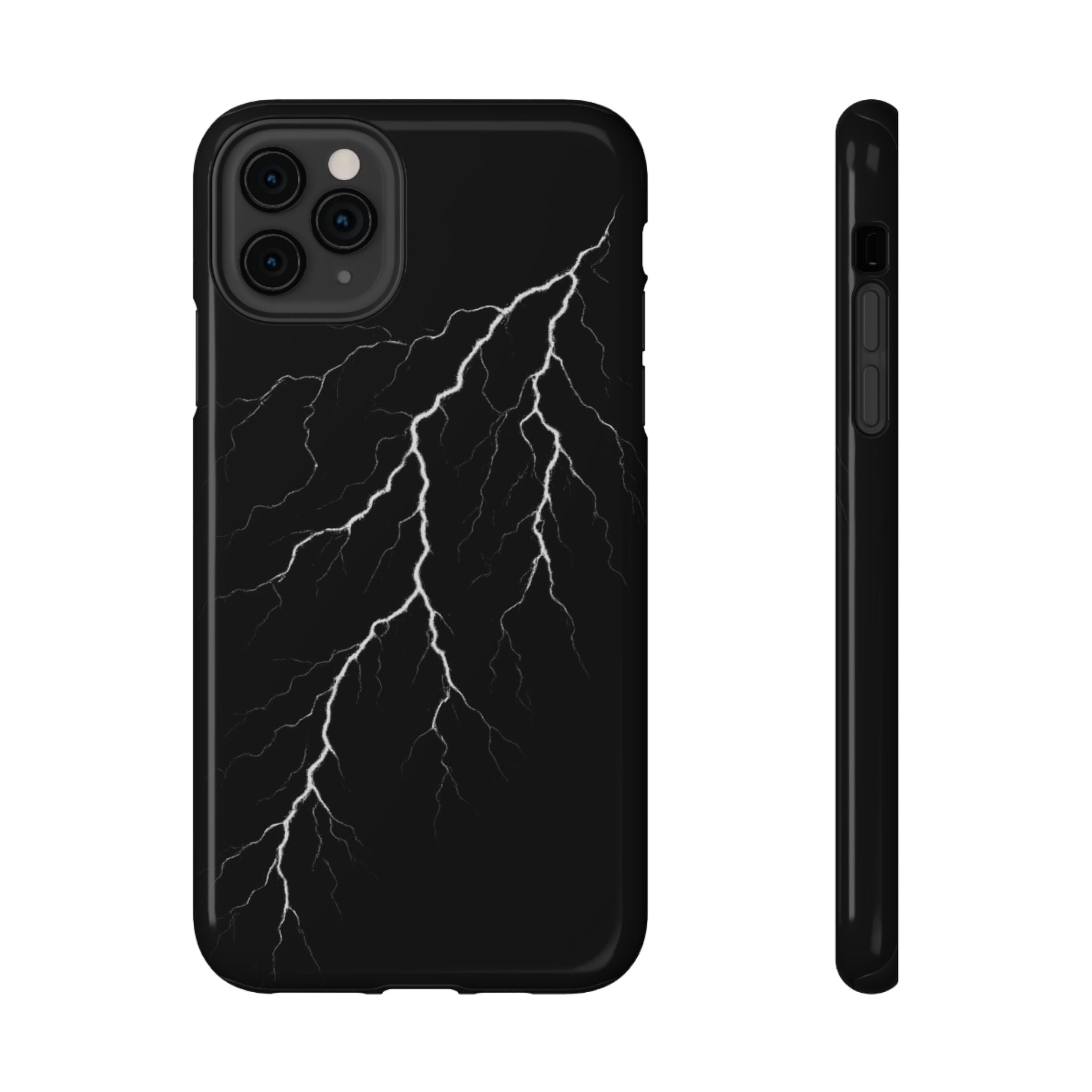 Black Lightning Phone Case – Impact‑Resistant Protective Cover