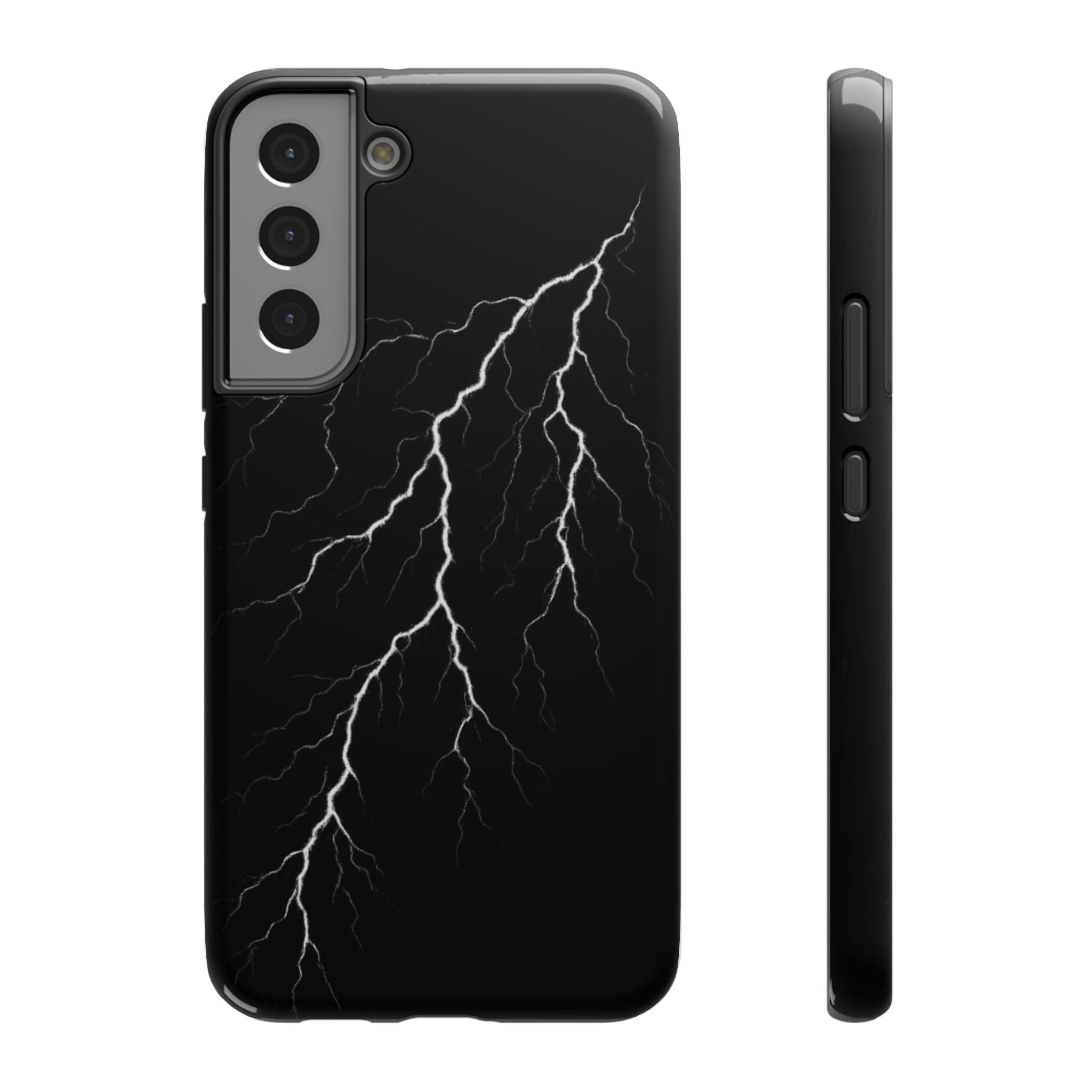 Black Lightning Phone Case – Impact‑Resistant Protective Cover