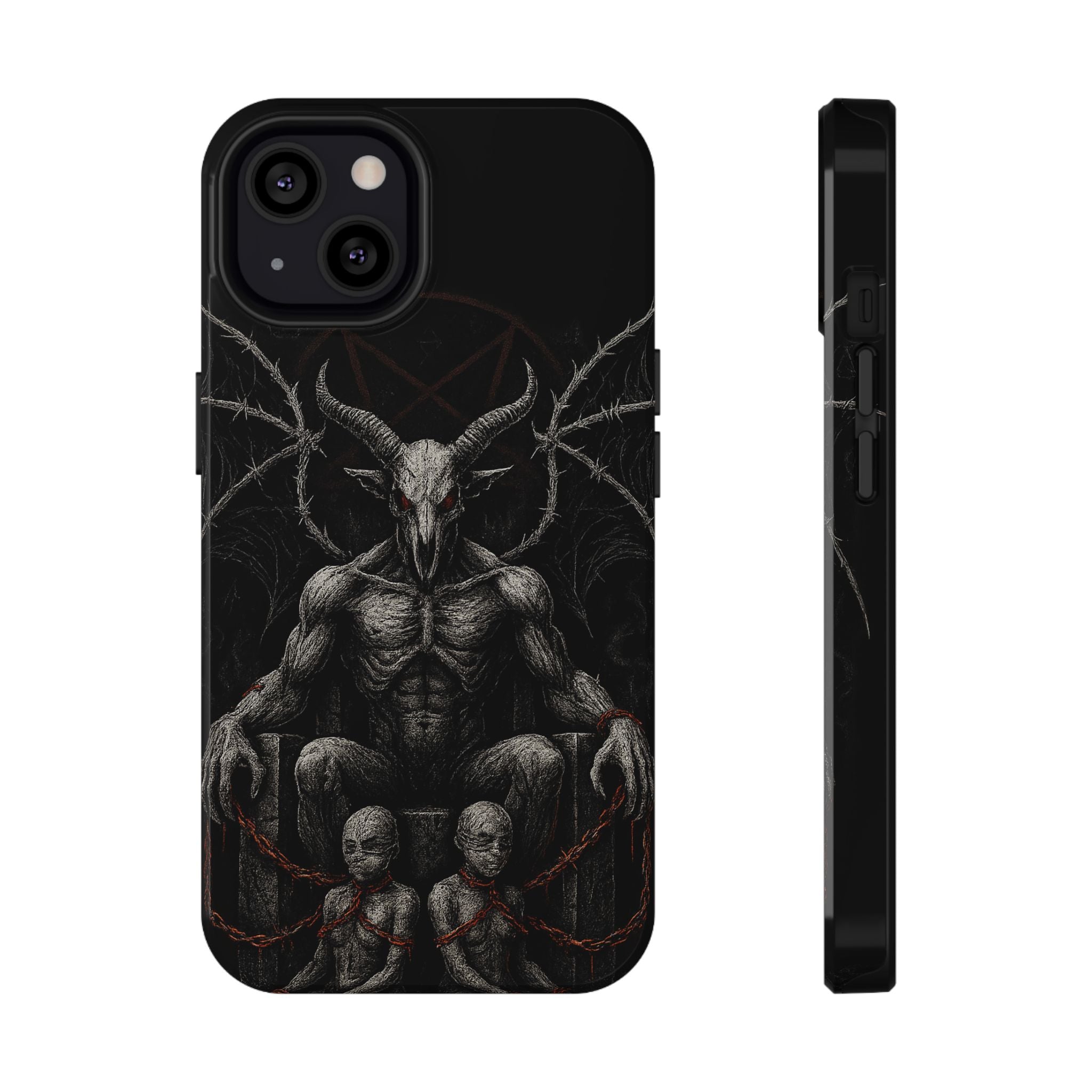 Baphomet Demon Phone Case — Gothic Impact-Resistant iPhone Cover
