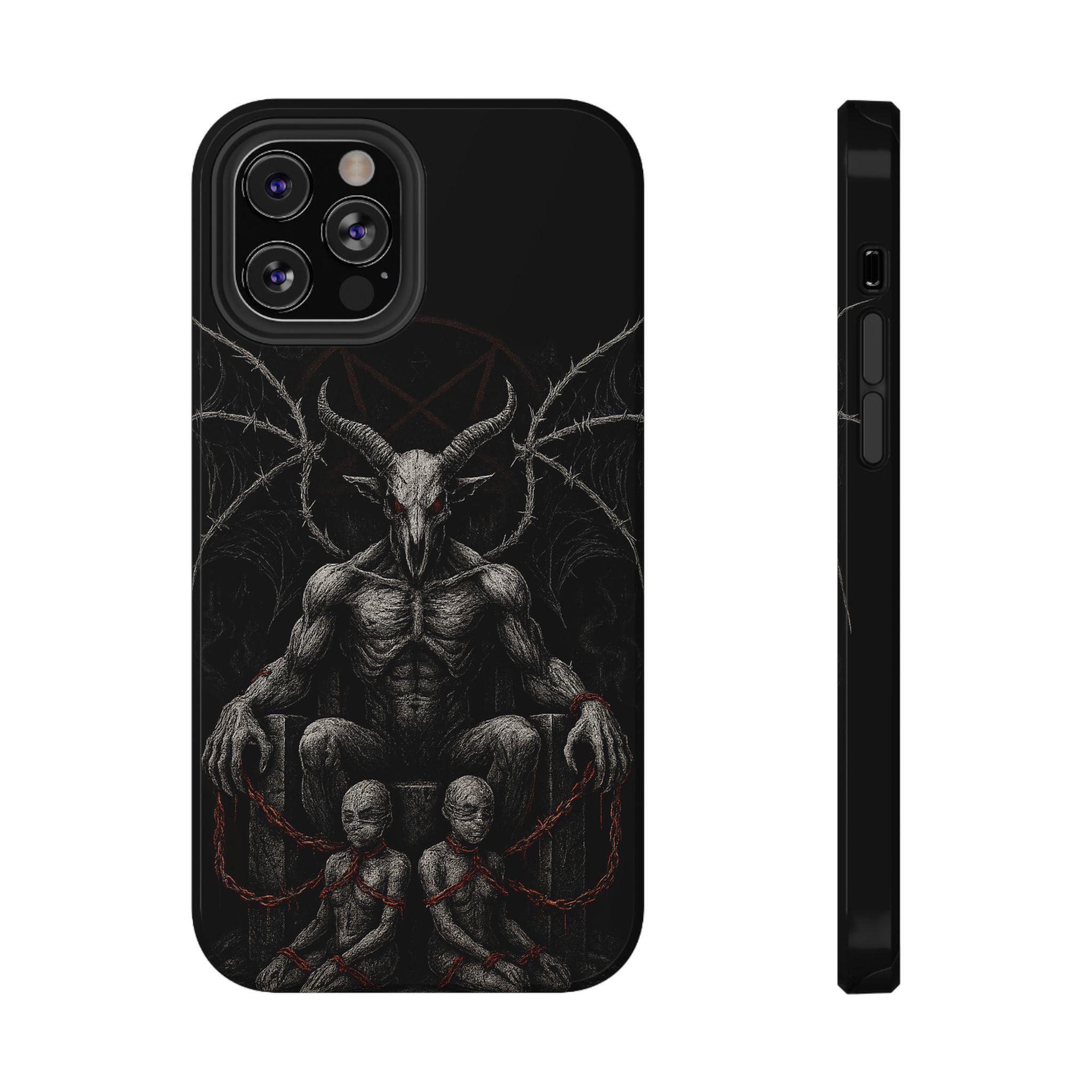 Baphomet Demon Phone Case — Gothic Impact-Resistant iPhone Cover