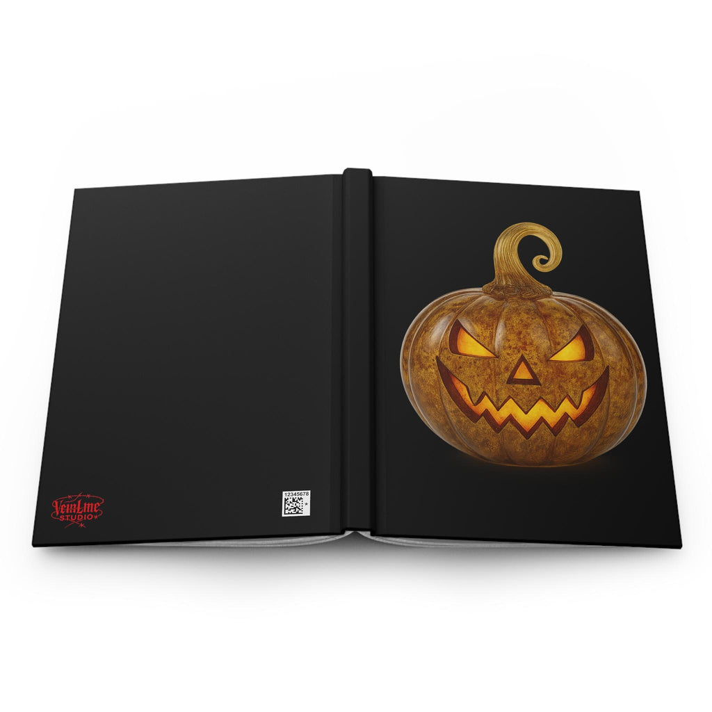Halloween Pumpkin Hardcover Journal, Spooky Note Book, Fall Writing Diary, Seasonal Gift, Witchcraft Journal