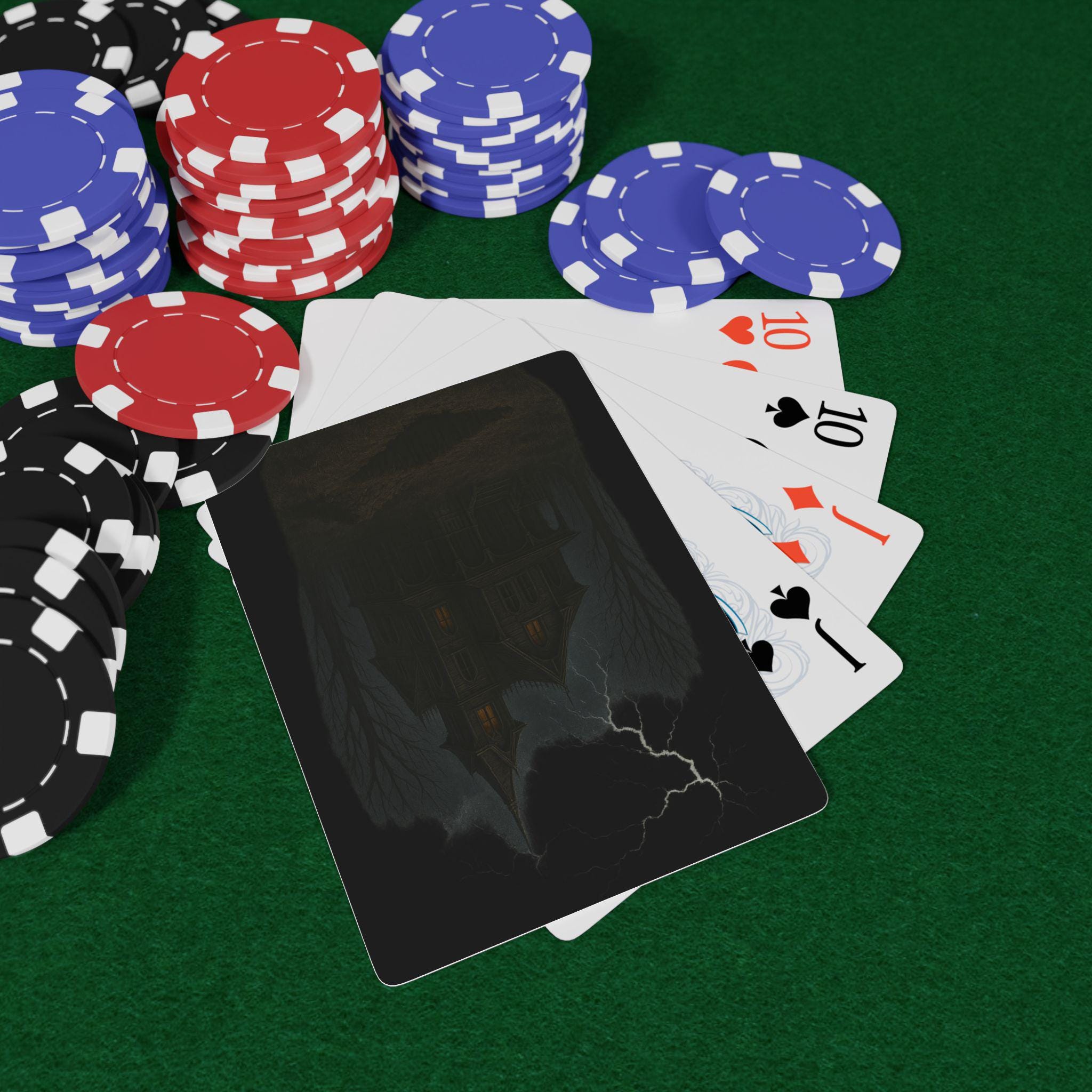 Haunted house Poker cards from VeinLine Studio