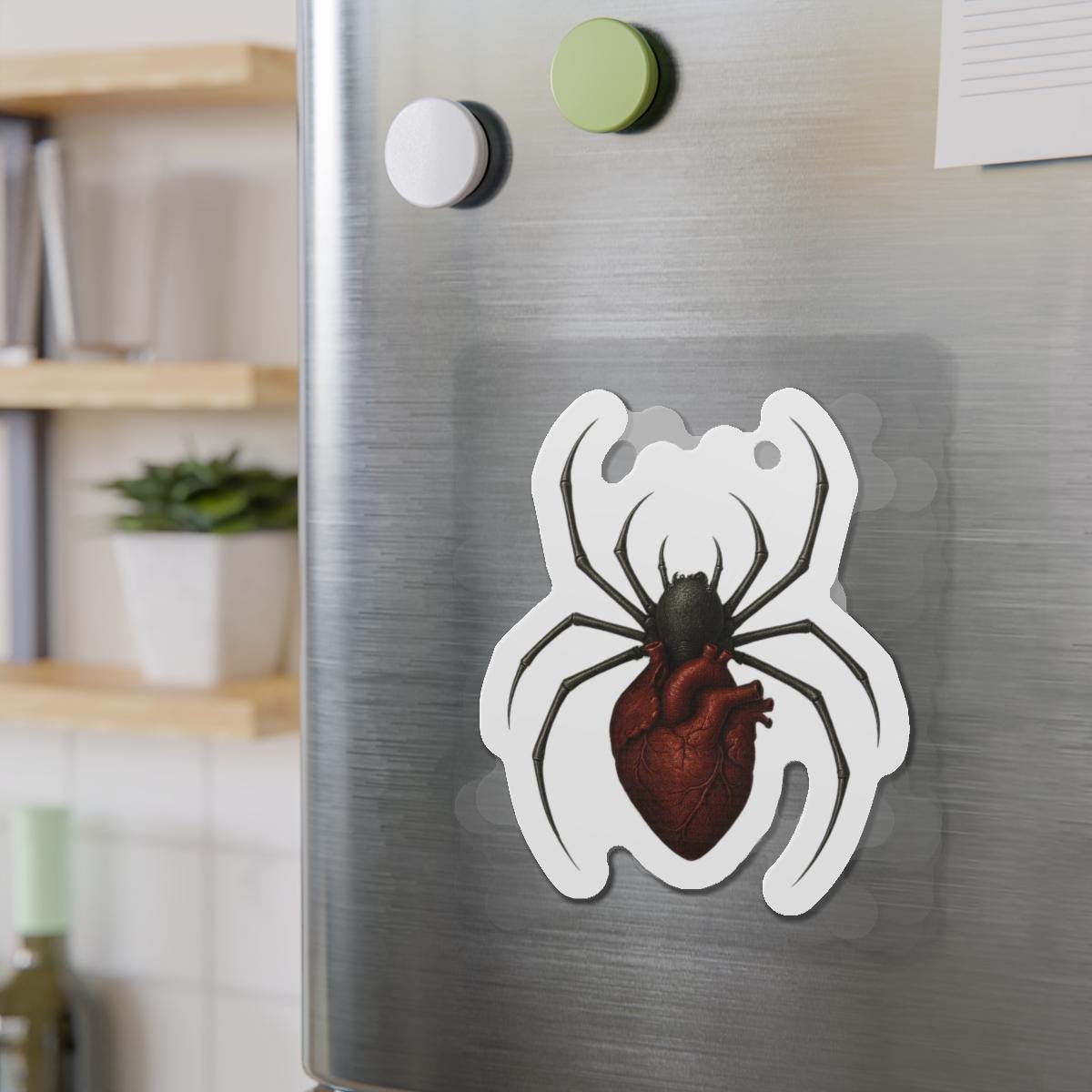 Spider Heart Die-Cut Magnets - Gothic VeinLine Studio