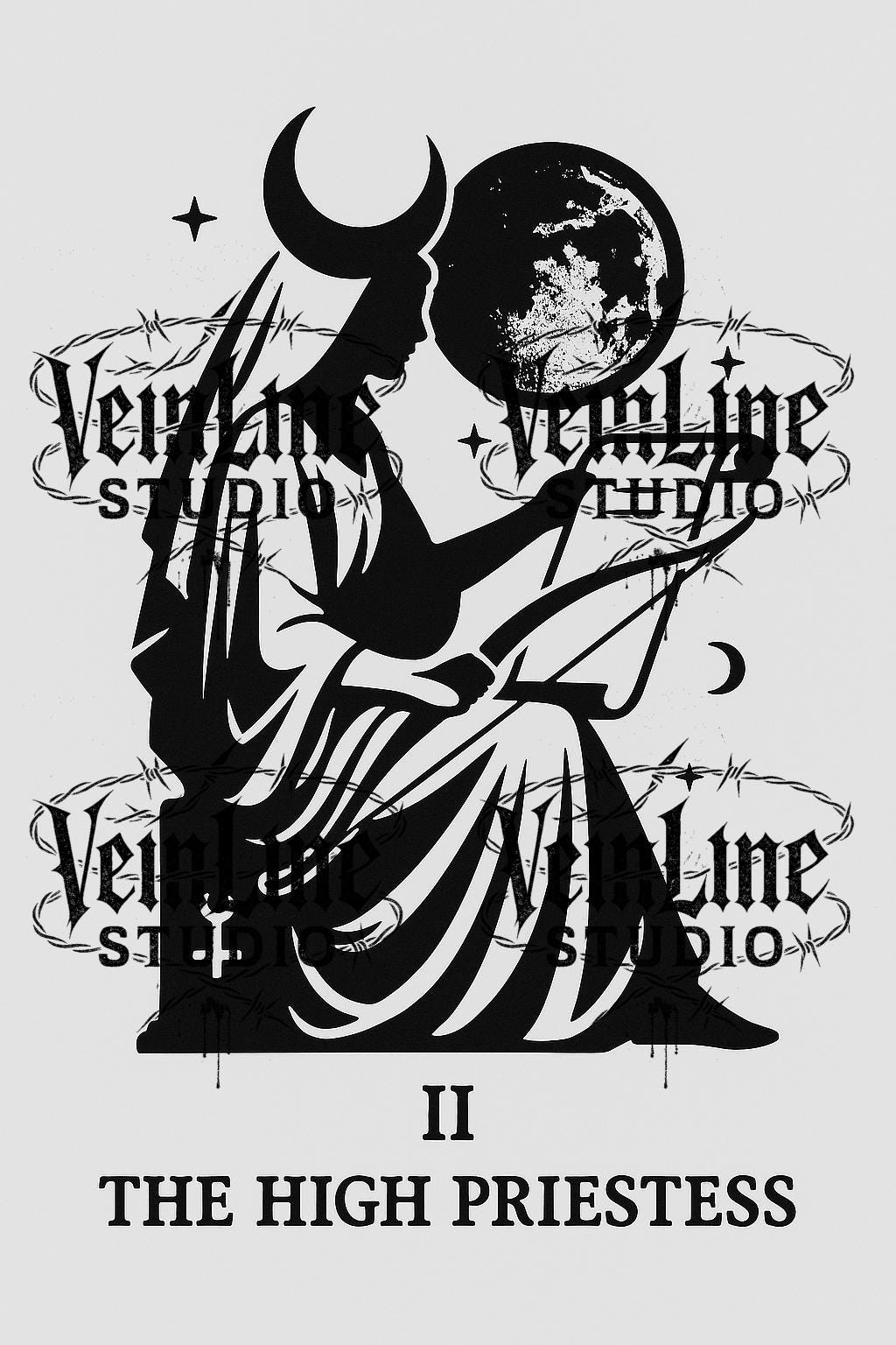 Tarot Tattoo Stencils: Major Arcana Designs (Digital Download PNG Files)  by VeinLineStudio