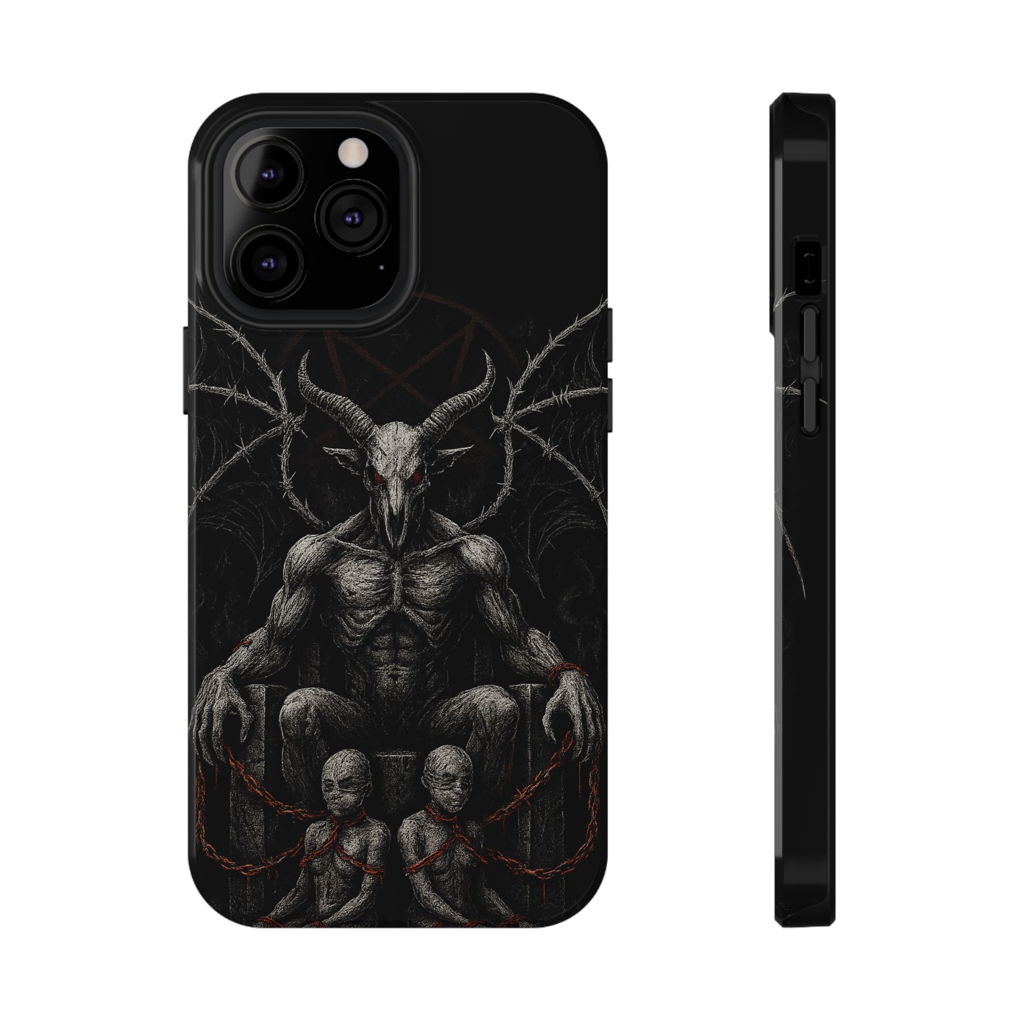 Baphomet Demon Phone Case — Gothic Impact-Resistant iPhone Cover