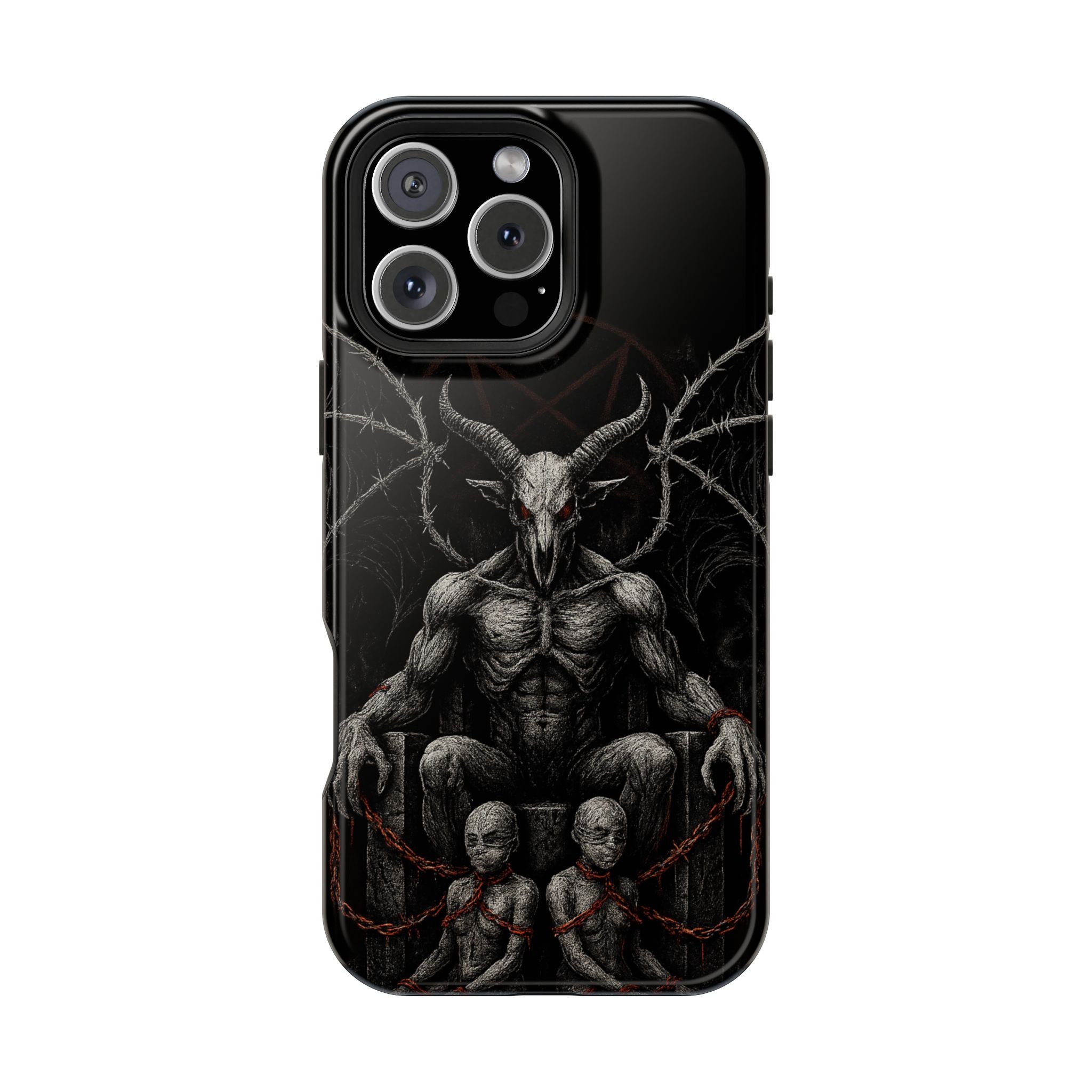 Baphomet Demon Phone Case — Gothic Impact-Resistant iPhone Cover