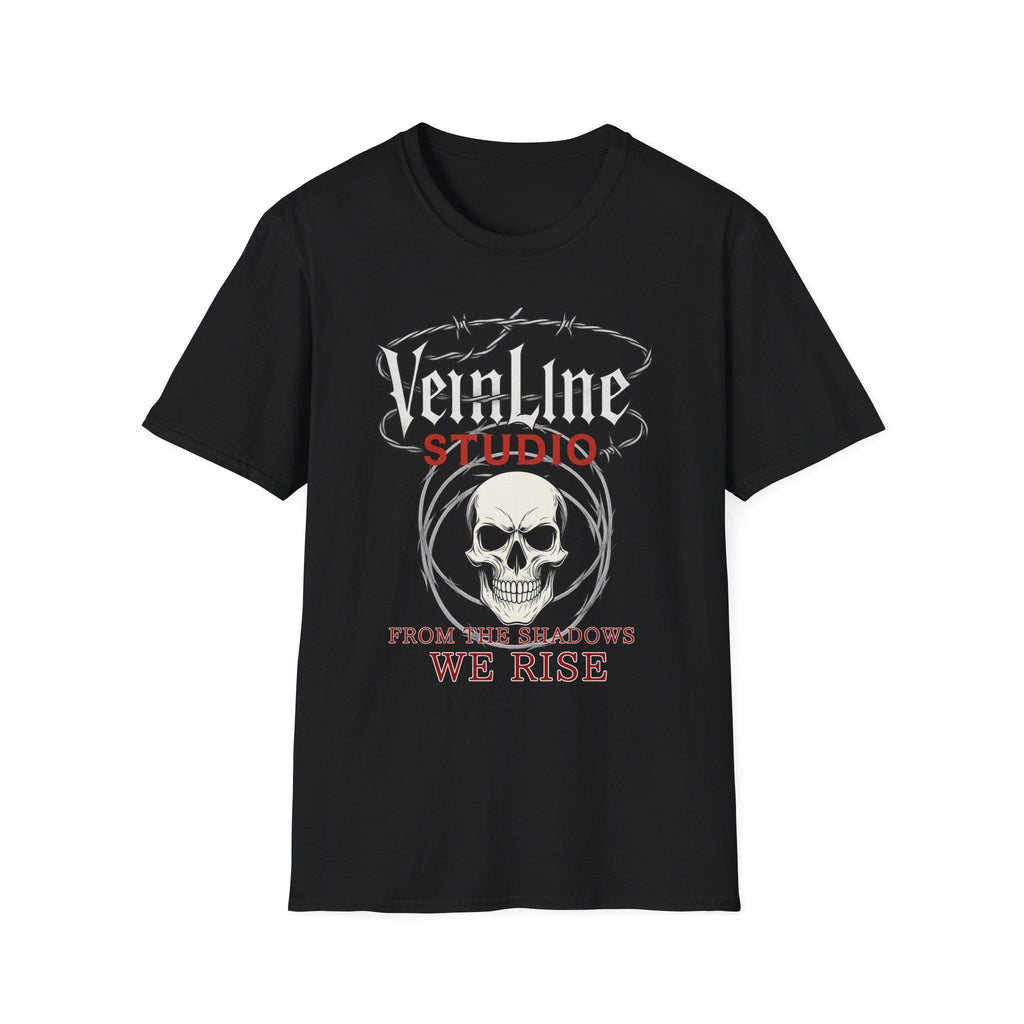 Gothic Skull T-Shirt by VeinLineStudio. Black. Size S-2XL