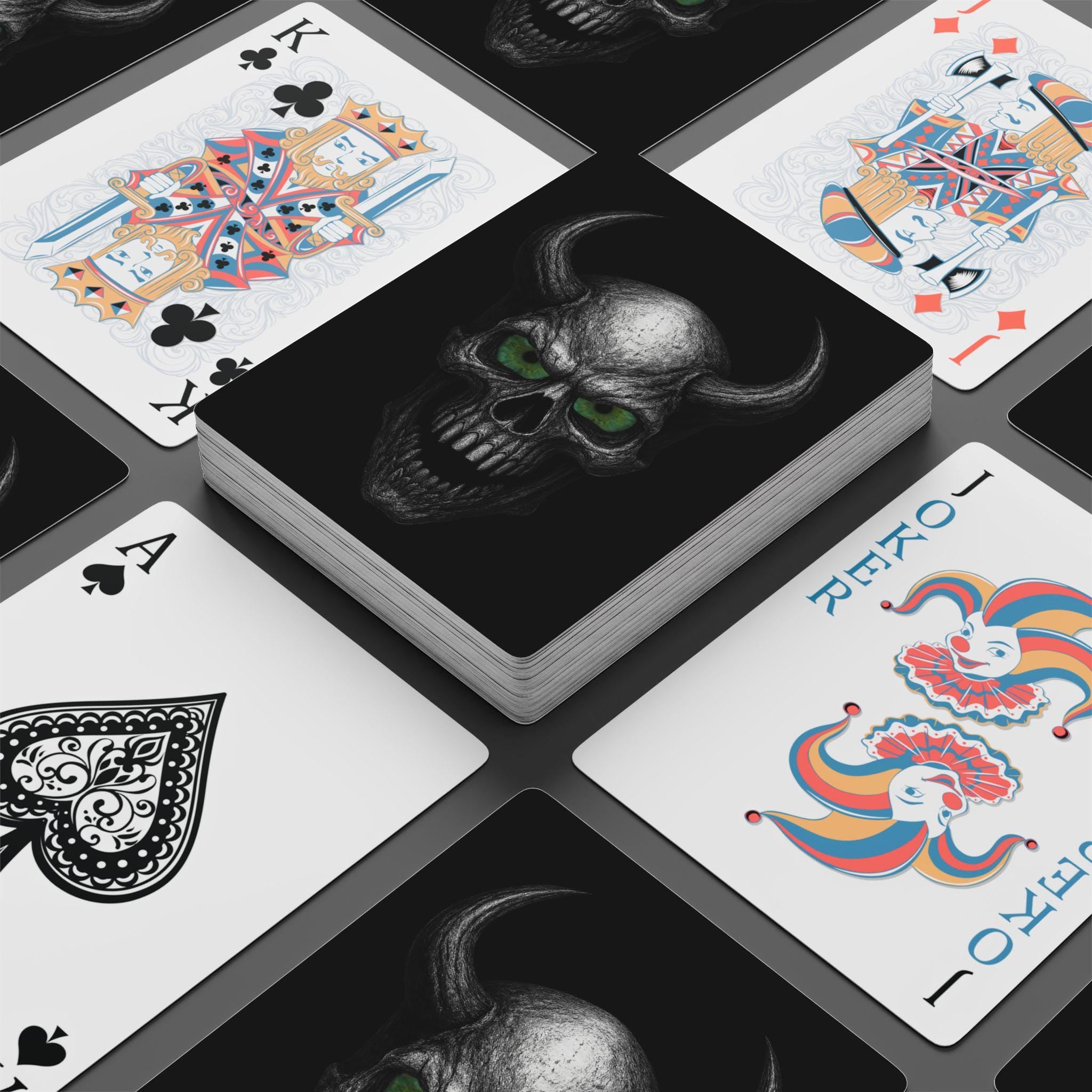 Skull Poker Playing Cards VeinLine Studio