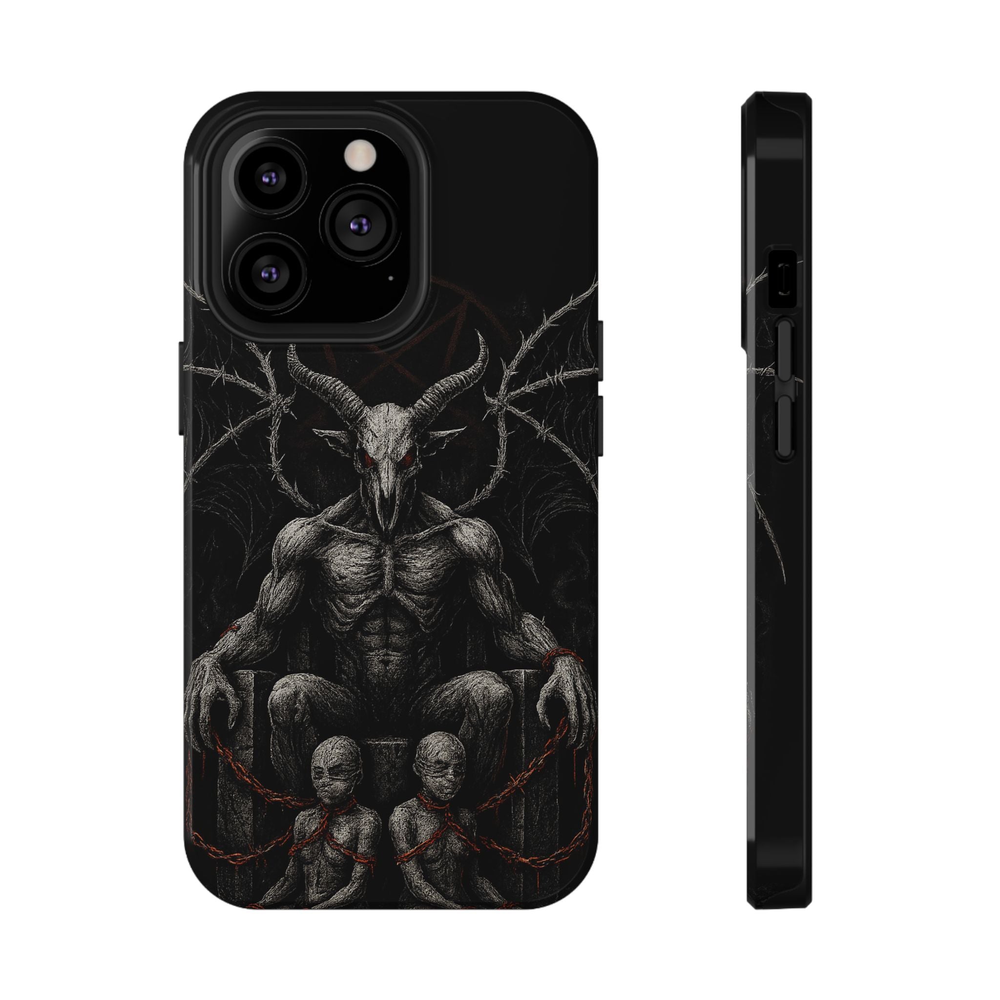 Baphomet Demon Phone Case — Gothic Impact-Resistant iPhone Cover