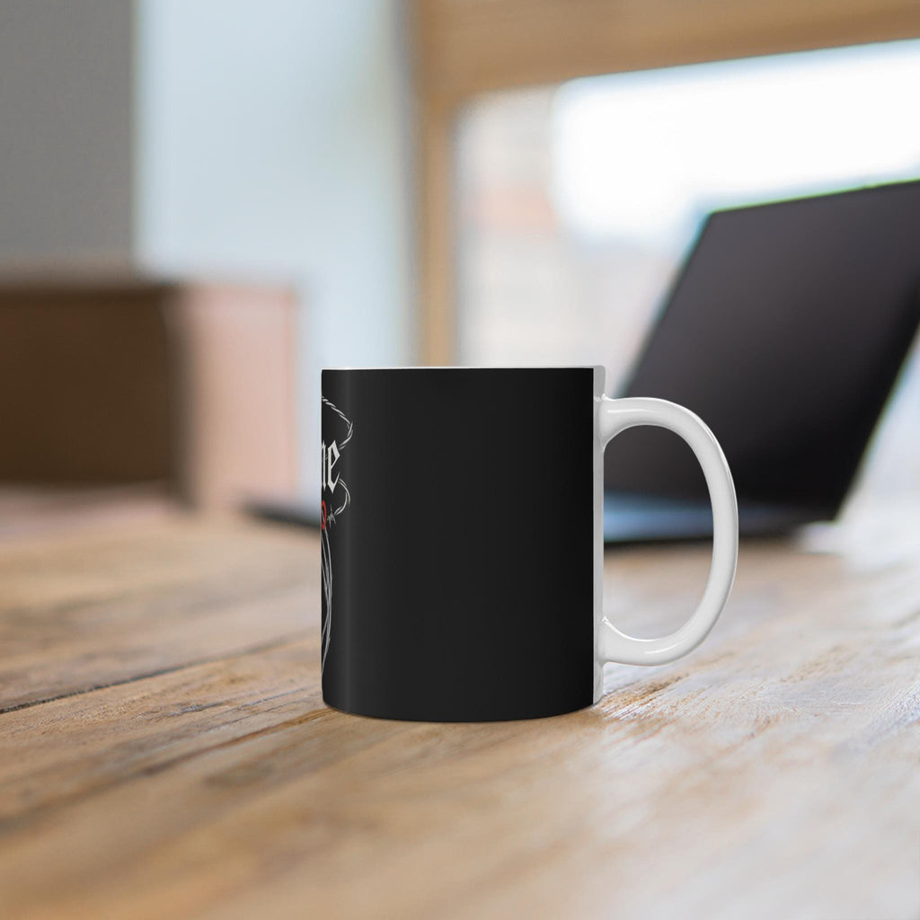 Gothic Skull Mug, 11oz Coffee Cup, VeinLineSudio