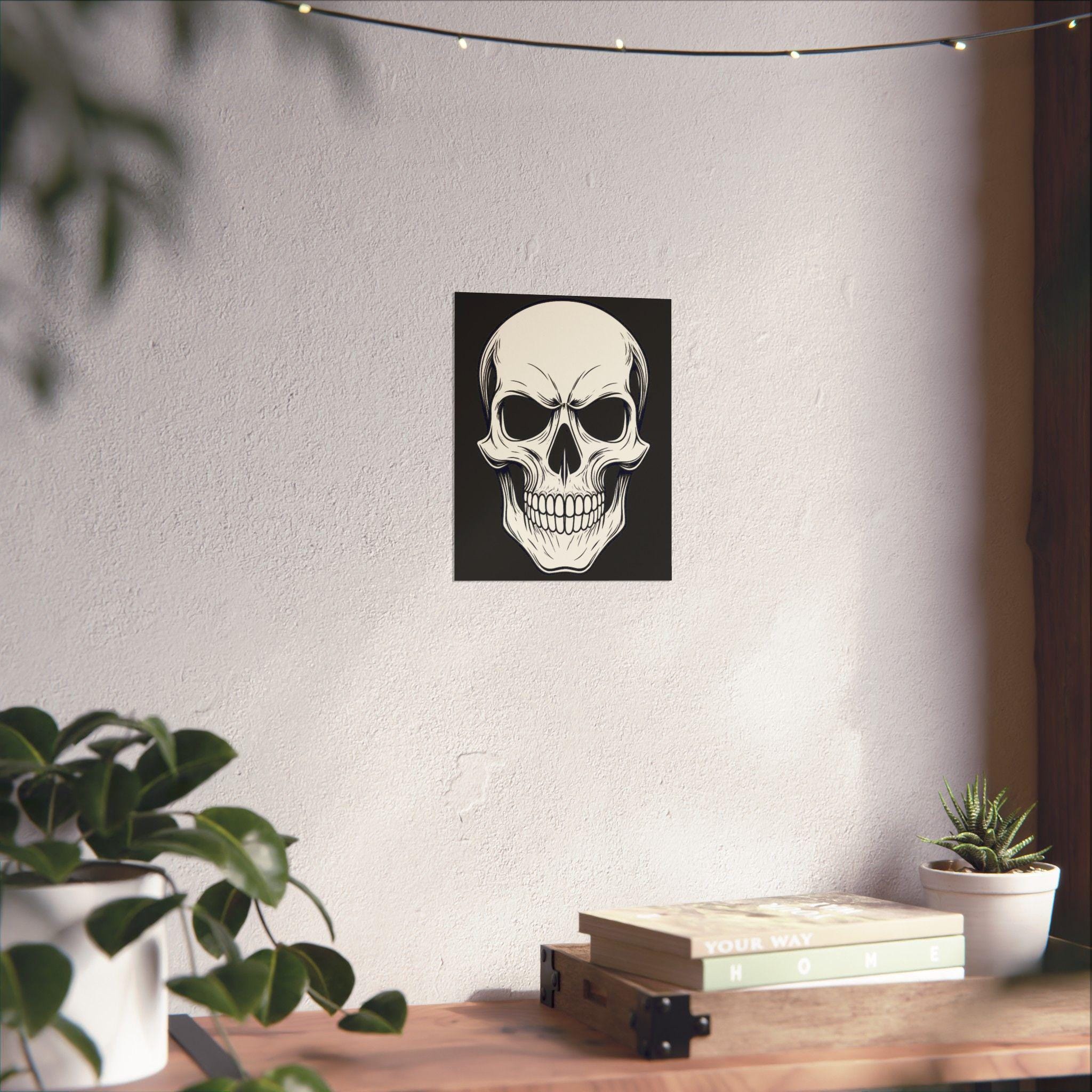 Skull Wall Art Poster VeinLine Studio