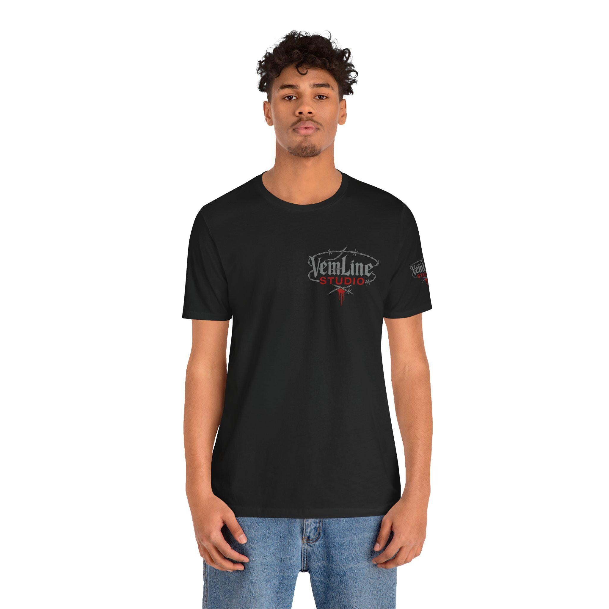 Logo Lightning Graphic Tee: Unisex Cotton Short Sleeve Shirt VeinLine Studio