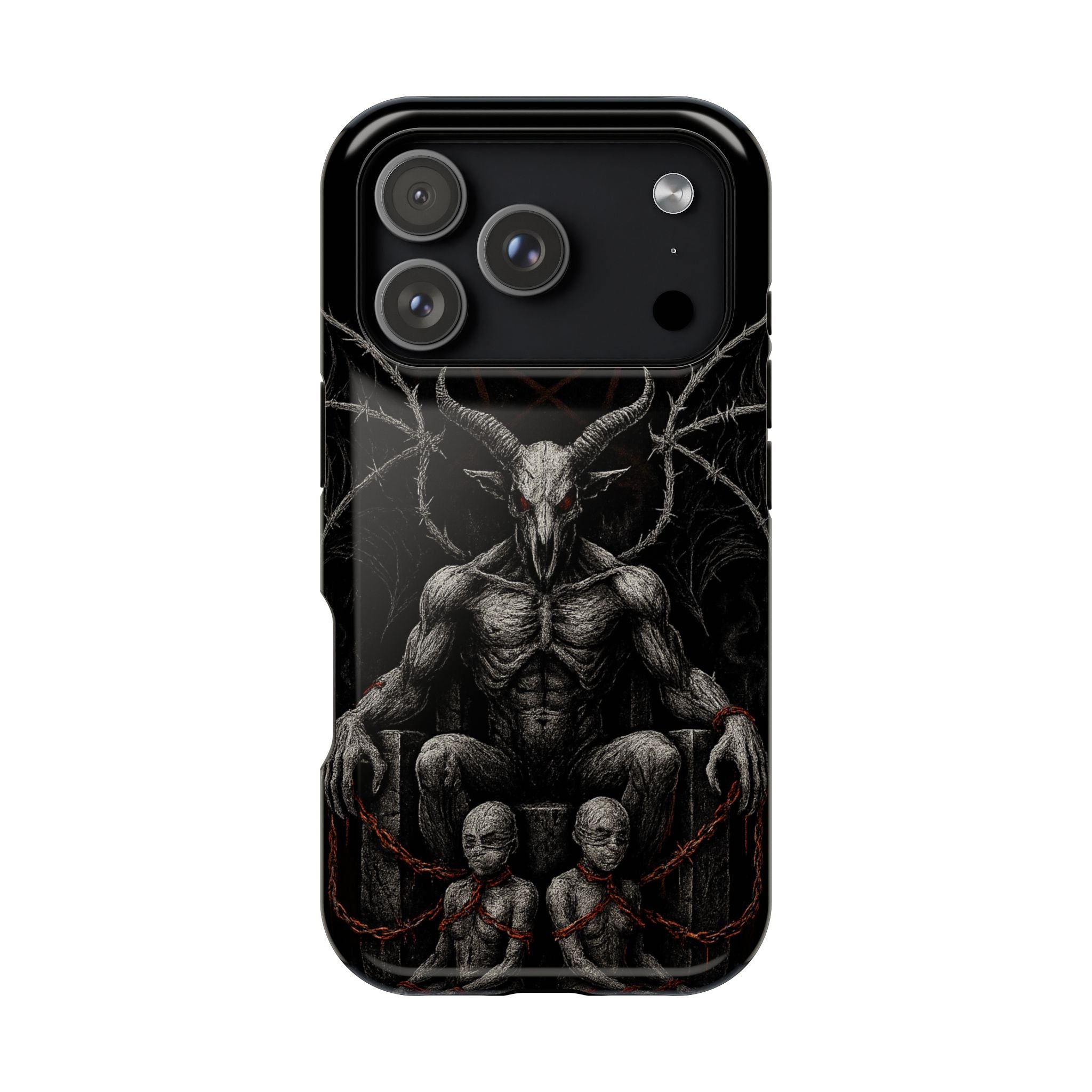 Baphomet Demon Phone Case — Gothic Impact-Resistant iPhone Cover