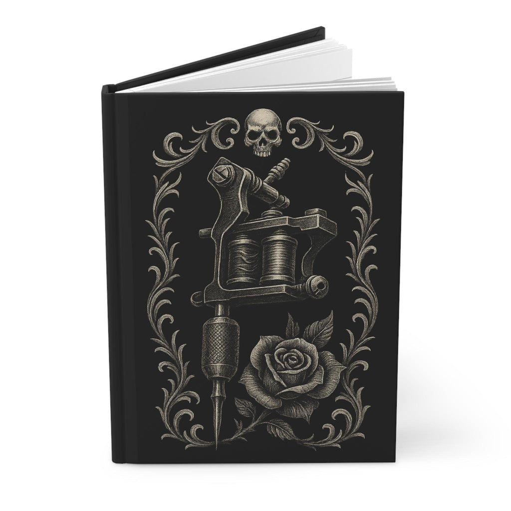Gothic Tattoo Journal: Black Notebook VeinLine Studio