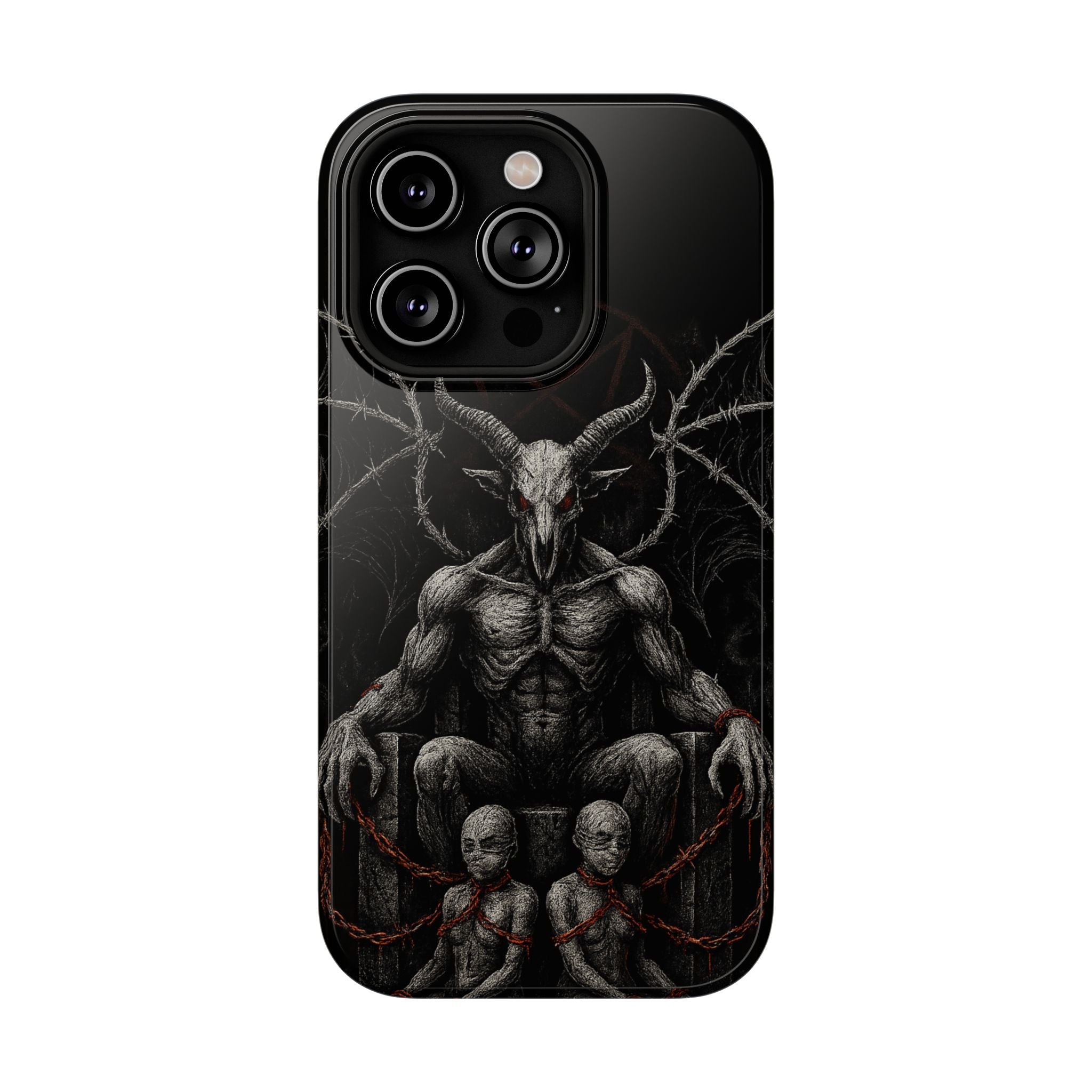 Baphomet Demon Phone Case — Gothic Impact-Resistant iPhone Cover