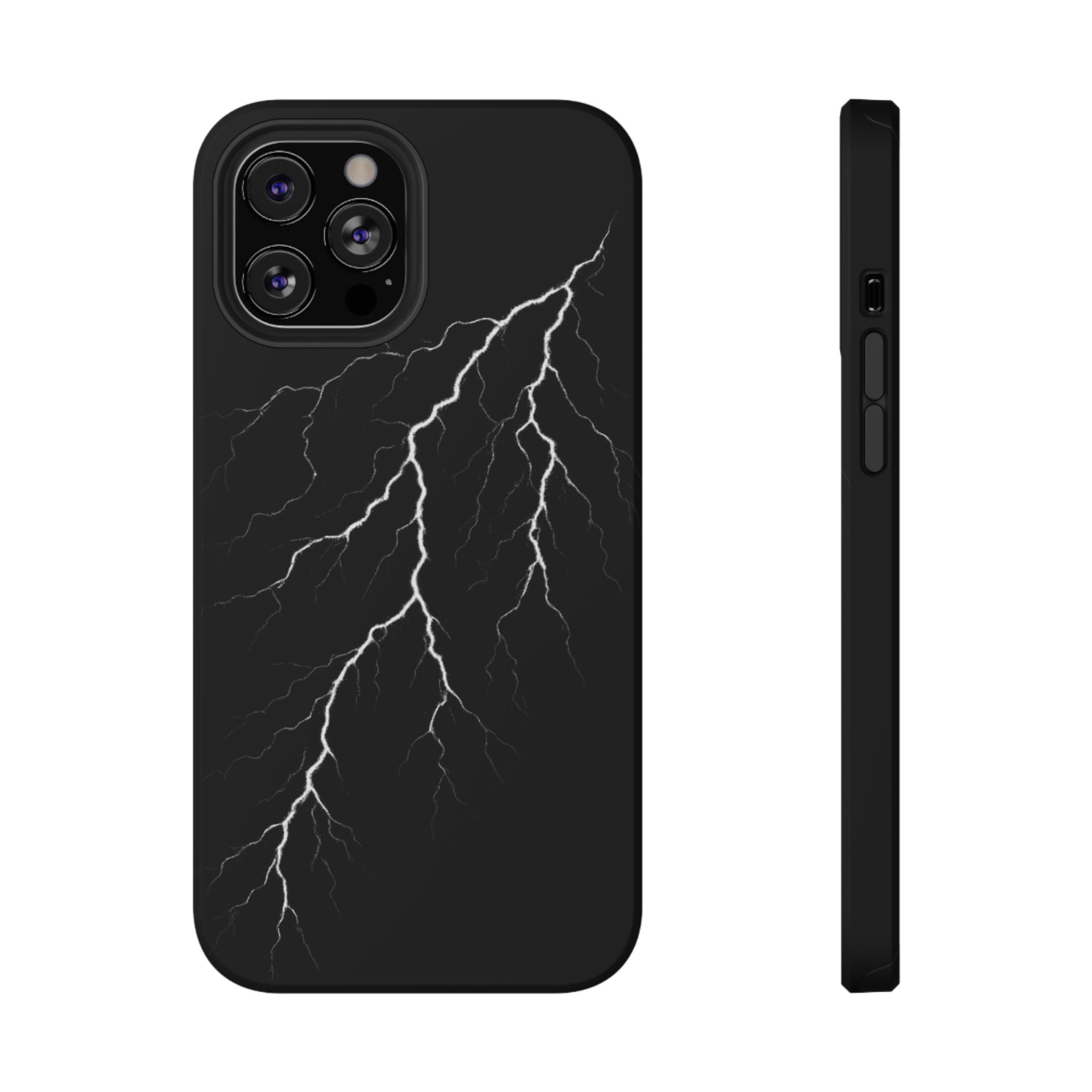 Black Lightning Phone Case – Impact‑Resistant Protective Cover