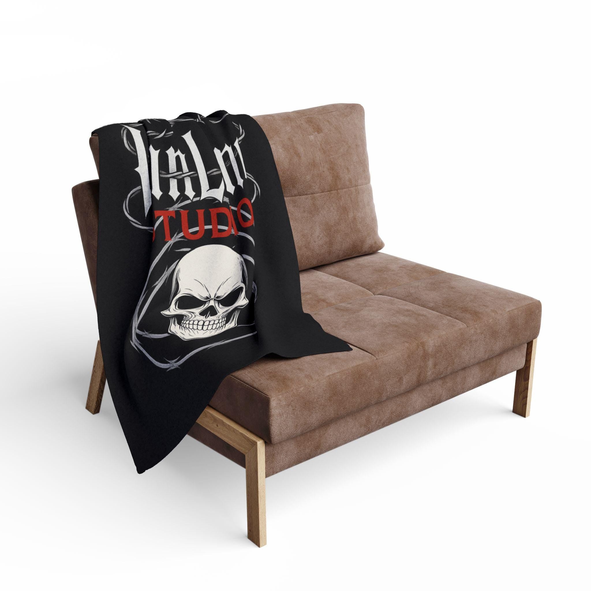 Skull Art Fleece Blanket VeinLine Studio