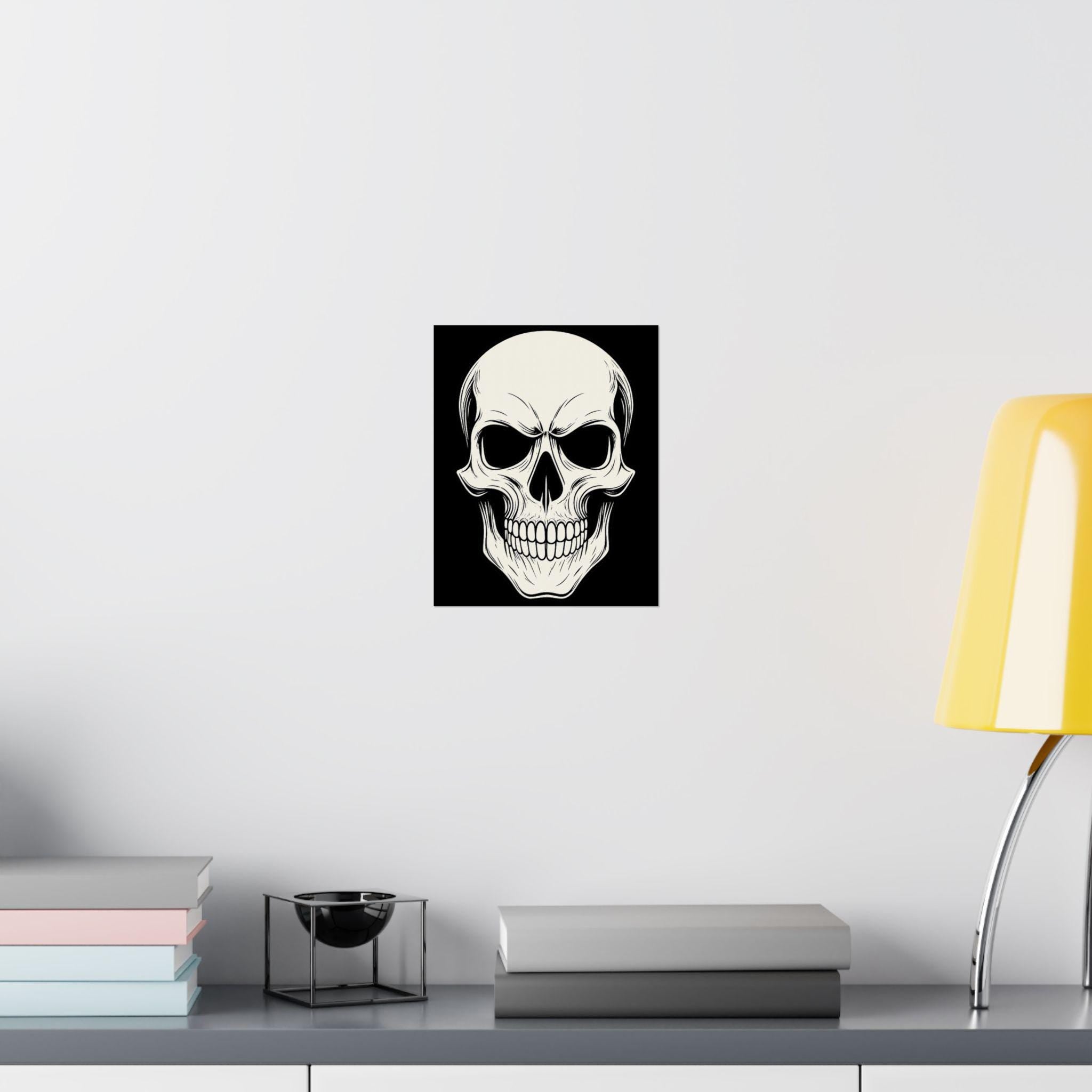 Skull Wall Art Poster VeinLine Studio