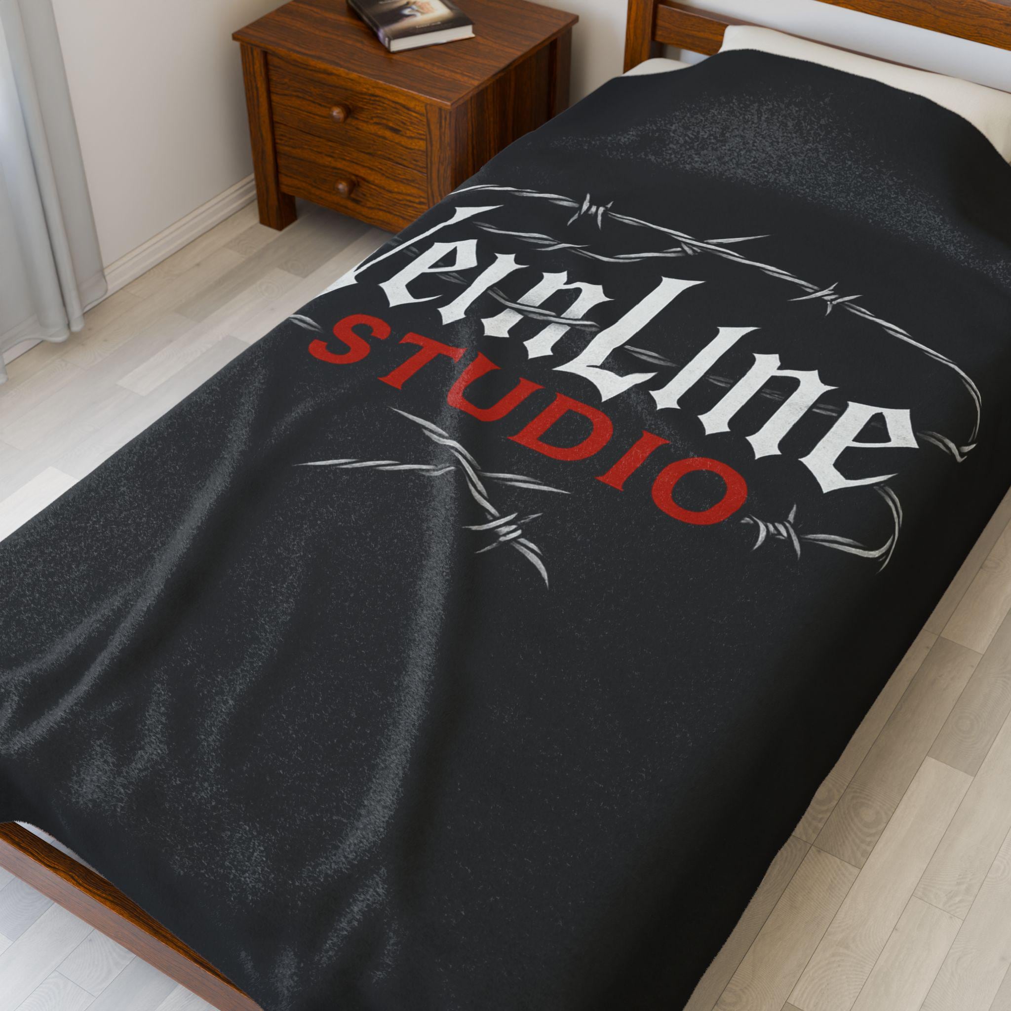 Velveteen Plush Blanket for Home Decor, VeinLine Studio