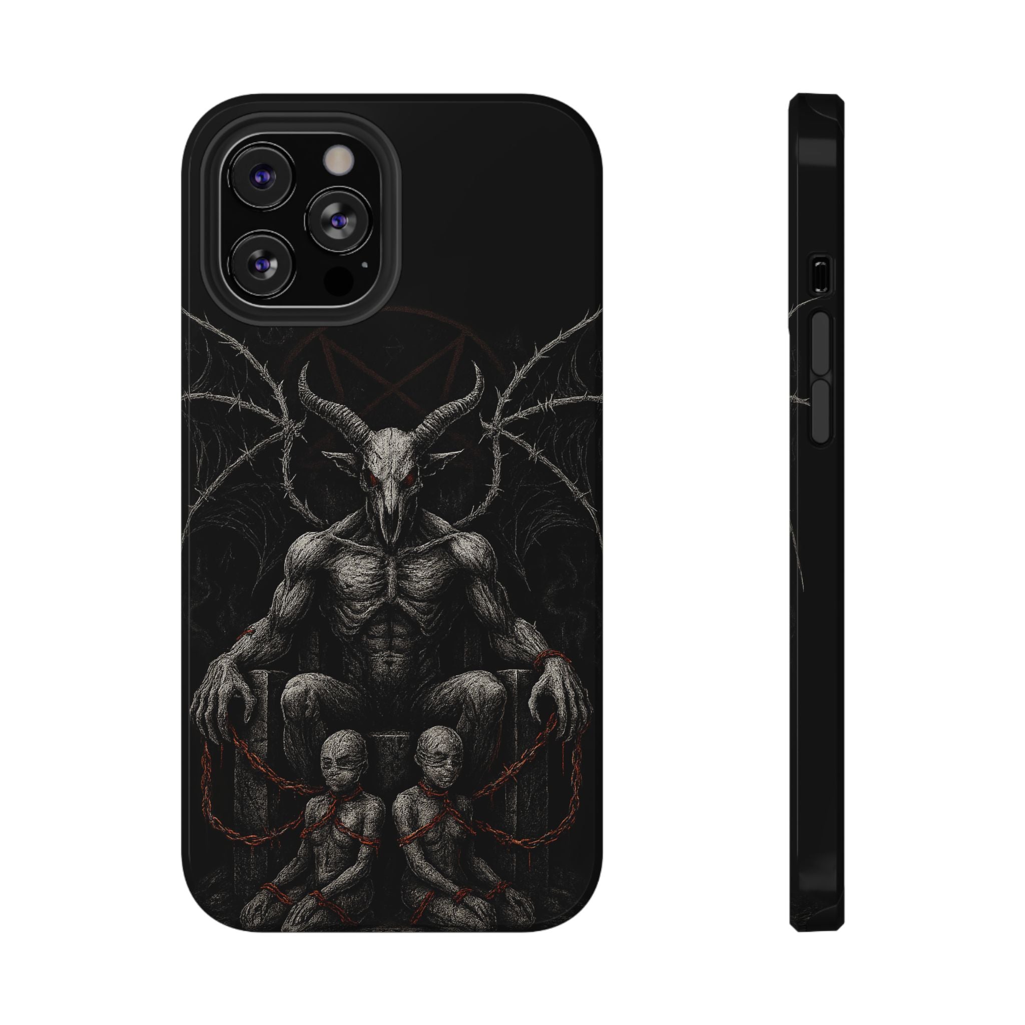 Baphomet Demon Phone Case — Gothic Impact-Resistant iPhone Cover