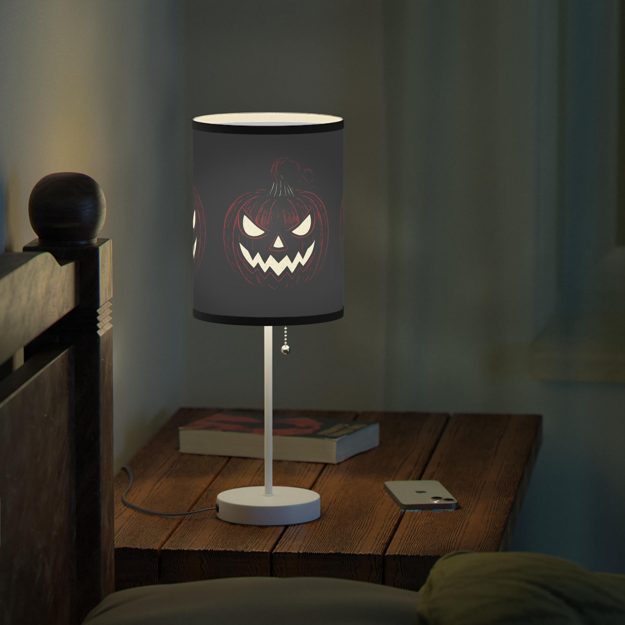 Halloween Pumpkin Lamp: Spooky Jack-o'-Lantern VeinLine Studio